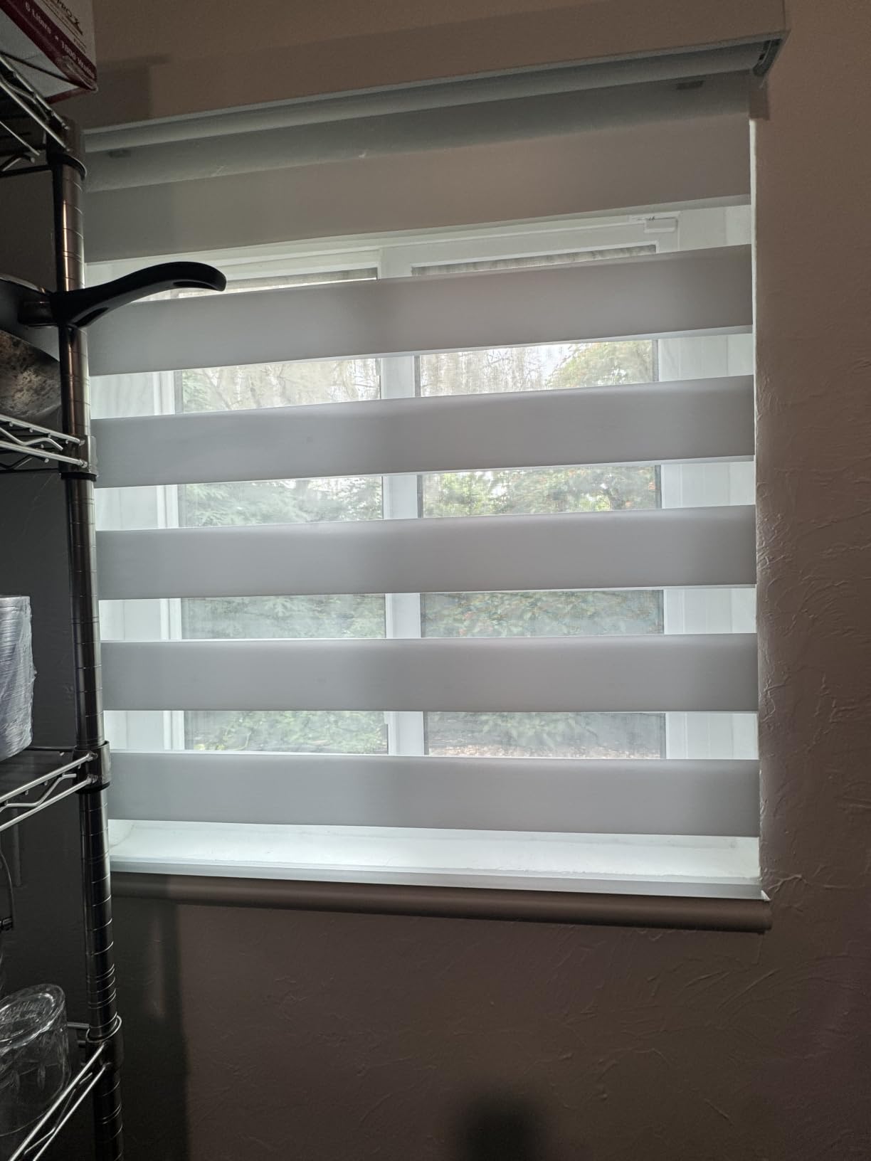 AOSKY Cordless Zebra Blinds for Indoor Windows, 34