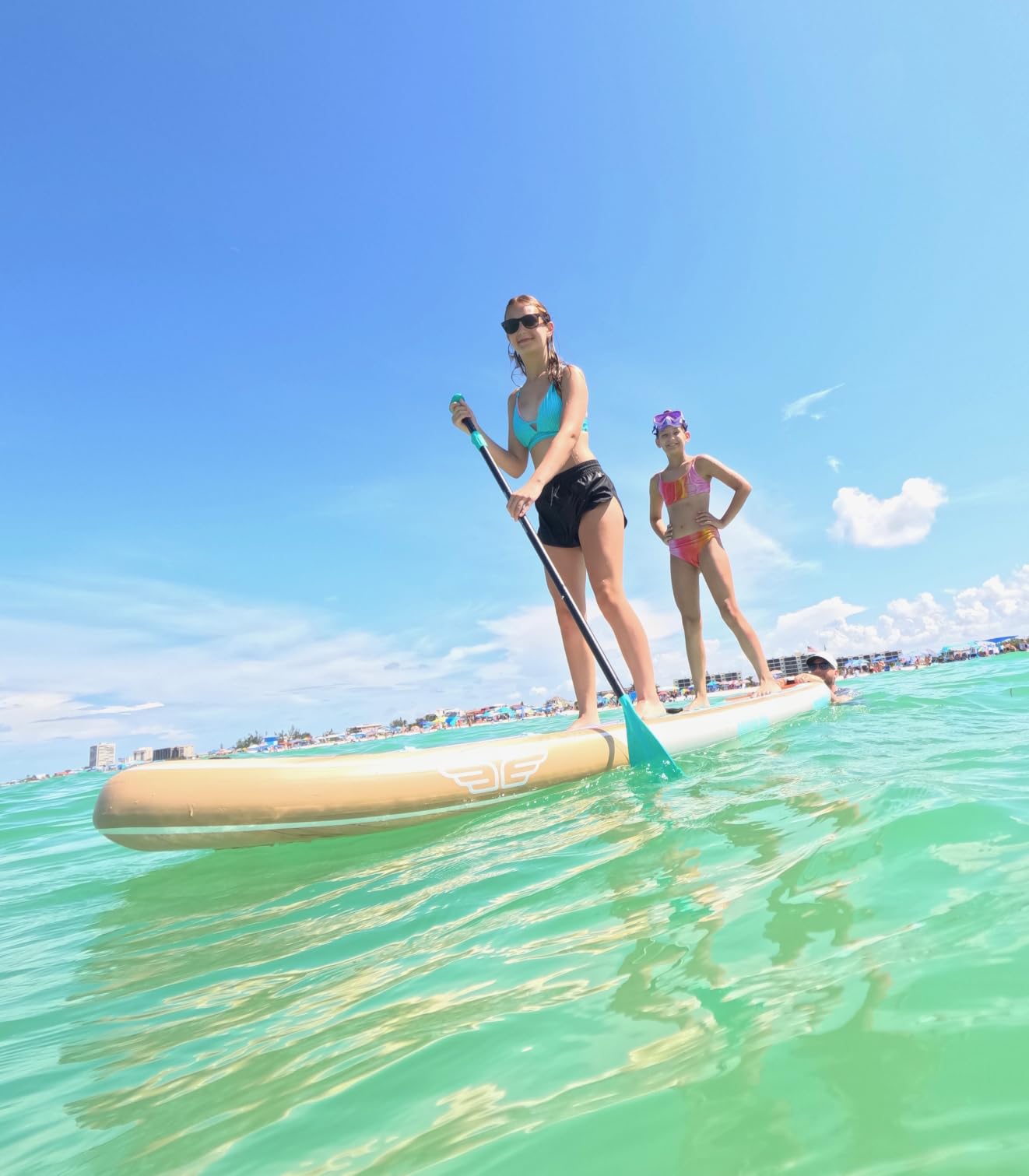 Niphean (Extra Large) Inflatable Paddle Board, SUP for 2+1 People/Family | 500lbs Capacity Paddle Boards for Adults with Complete SUP Accessories, StabilTrac Fin Non-Slip Paddleboard, Gift Ideas customer photo 2