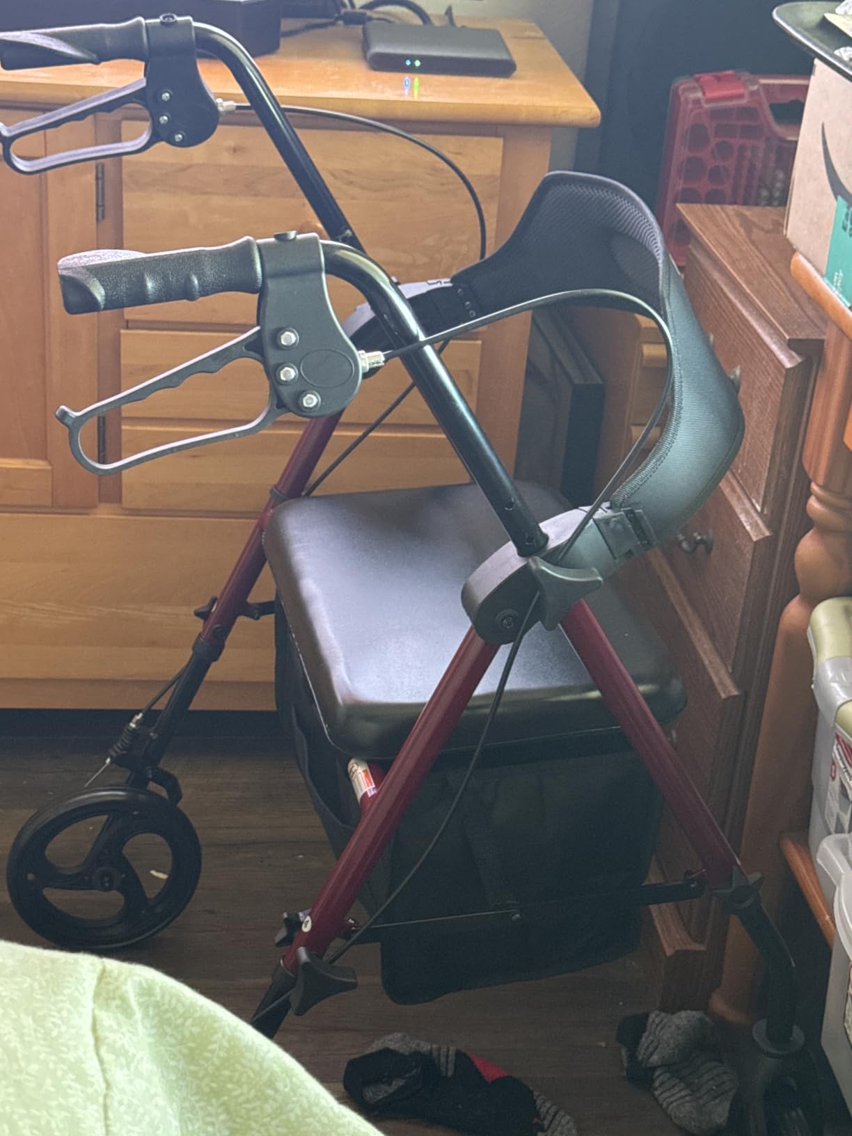 HOMLAND Foldable Rollator Walker with Seat for Seniors, 16