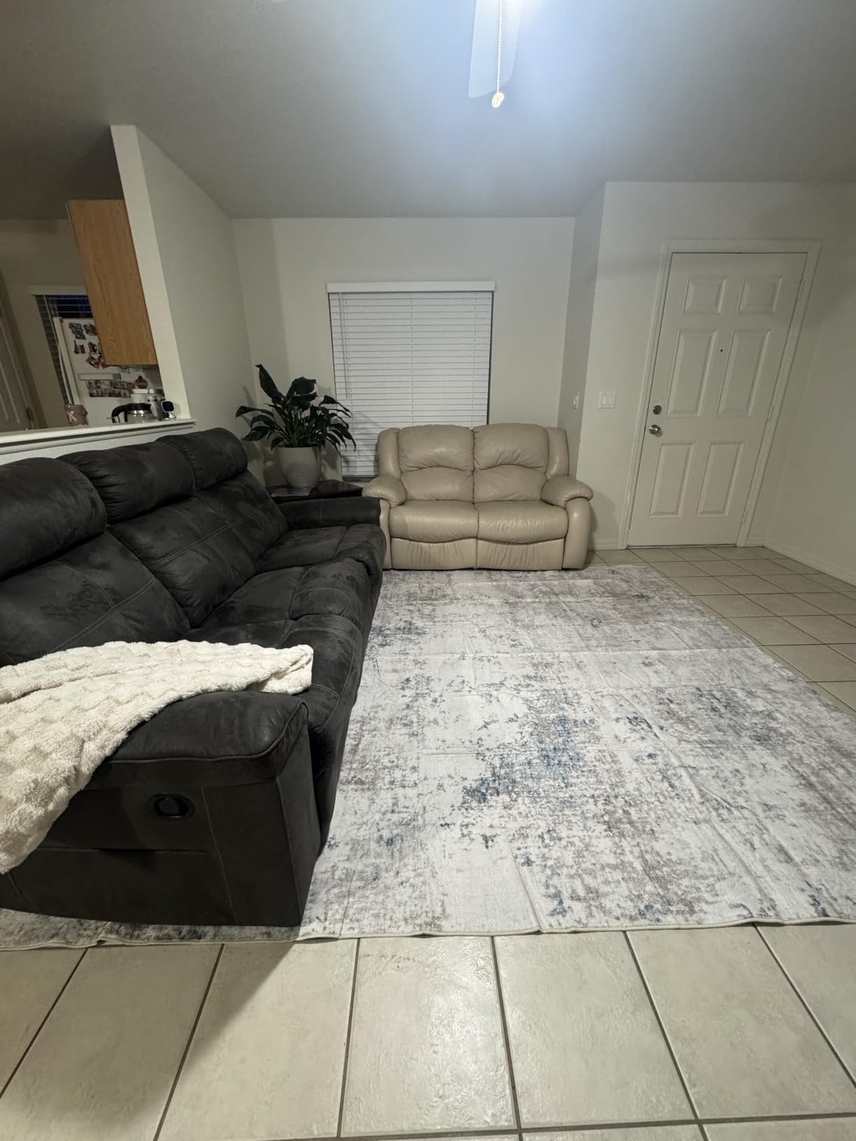 PLHXFR 8x10 Area Rug Living Room: Modern Abstract Washable Carpet Grey customer photo 2