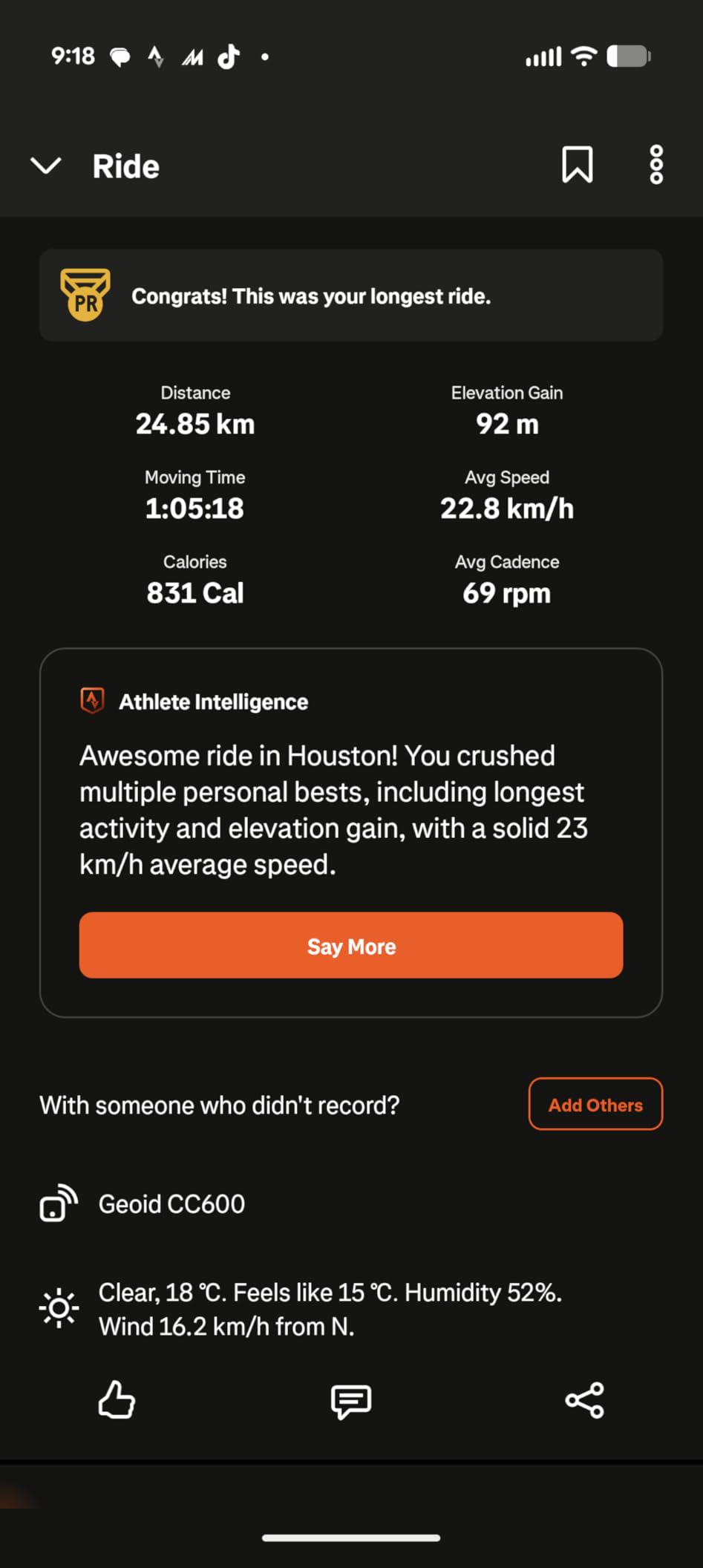 GEOID CC600 Color Screen Bike/Cycling Computer Wireless - Route Navigation with Reroute Planing, WiFi & Bluetooth, Fast 5s GPS Positioning, Free Indoor Training customer photo 2
