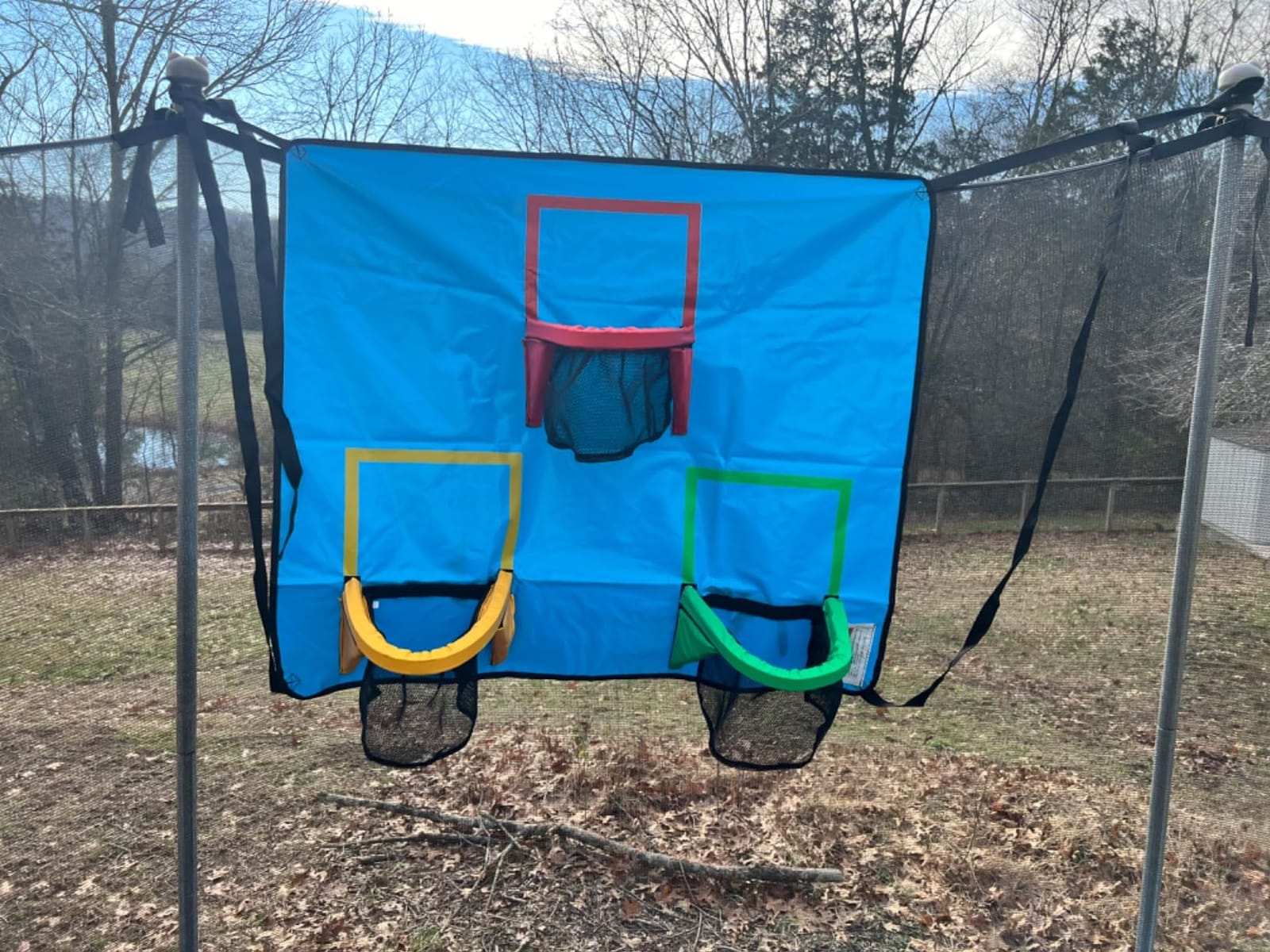 Trampoline Basketball Hoop with 3 Hoops and 3 Balls customer photo 1