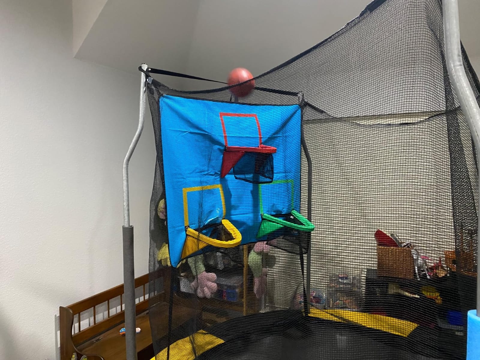 Trampoline Basketball Hoop with 3 Hoops and 3 Balls customer photo 2