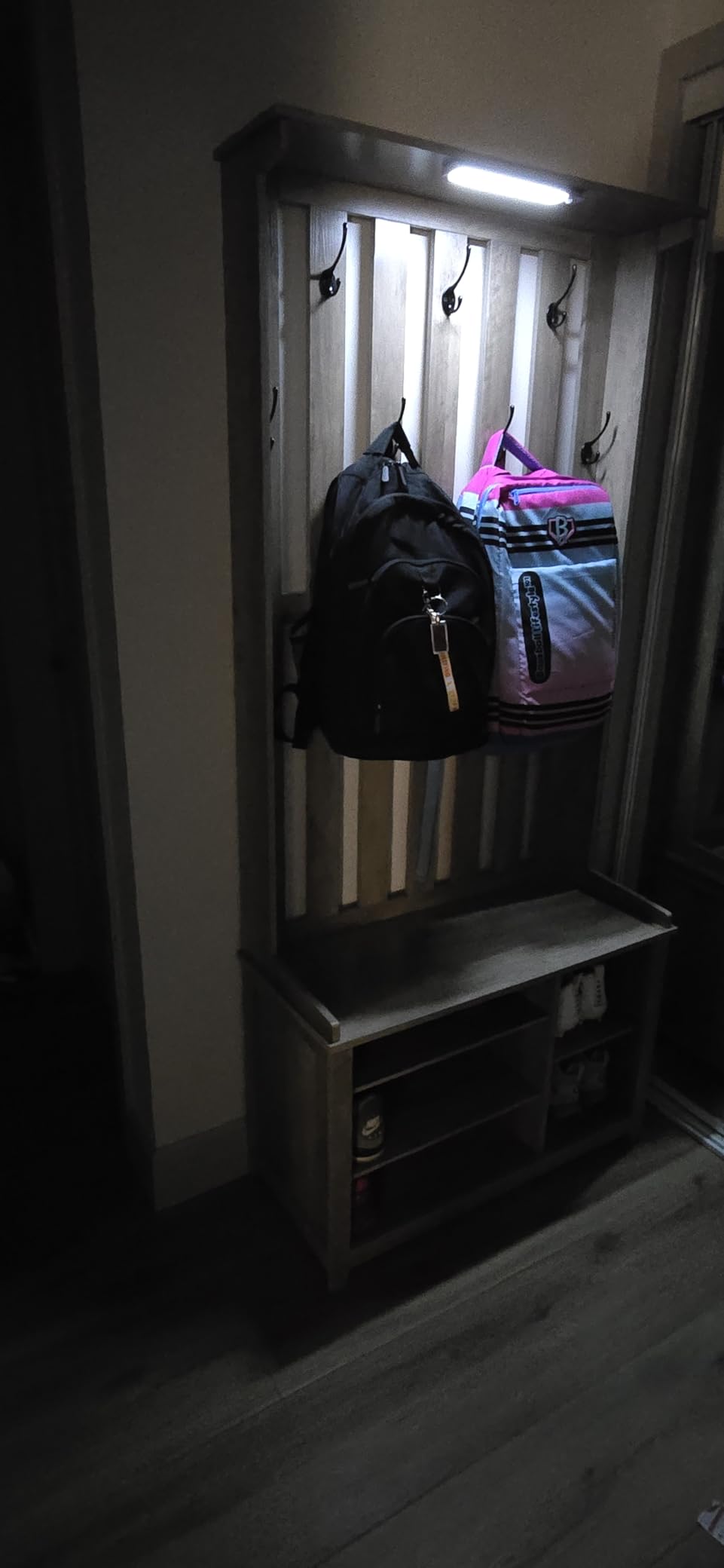 VASAGLE Hall Tree with Bench and Shoe Storage, 7 Double Hooks customer photo 1