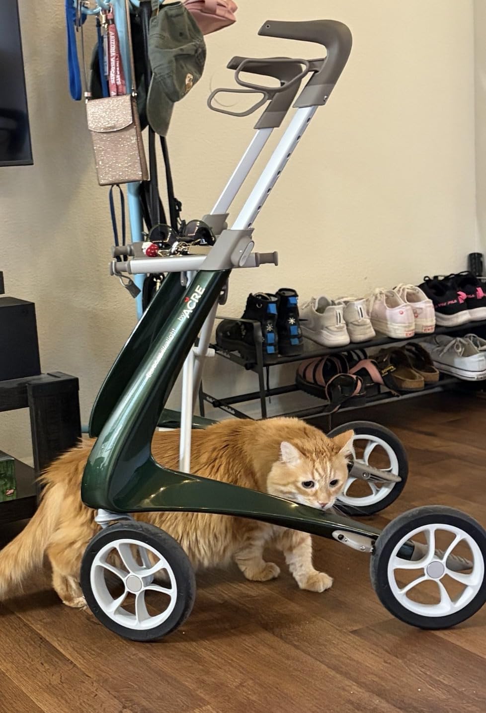 byACRE Carbon Ultralight Rollator Walker, 10.6 lbs, Champagne Gold, Regular customer photo 2