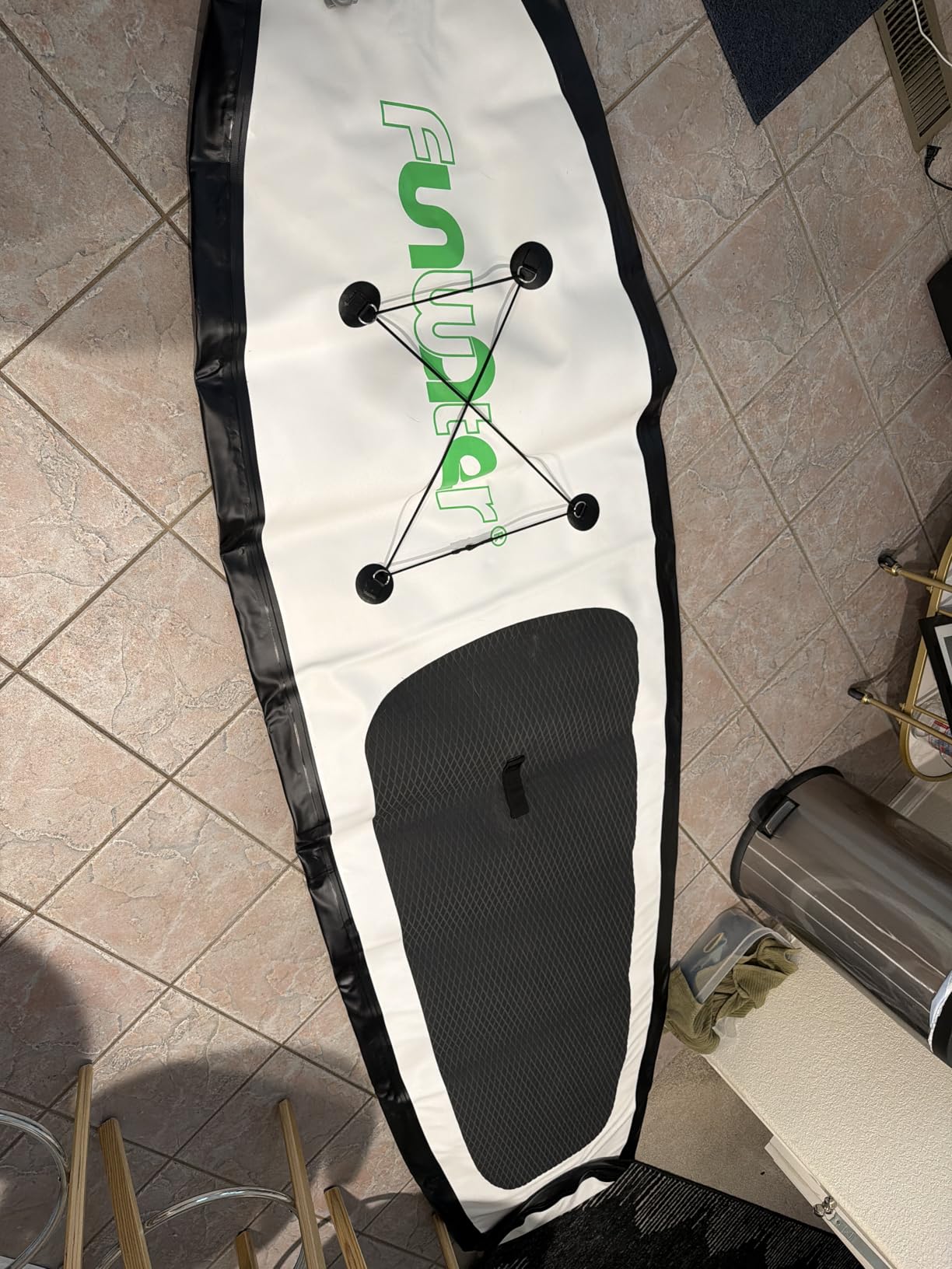 FunWater Inflatable Stand Up Paddle Board with Beginners SUP Accessories | 10'6'' SUP,Anti-Slip EVA Deck,Versatile Yoga/Big Fin Inflatable Paddle Boards for Adults & Youth of All Skill Levels customer photo 1