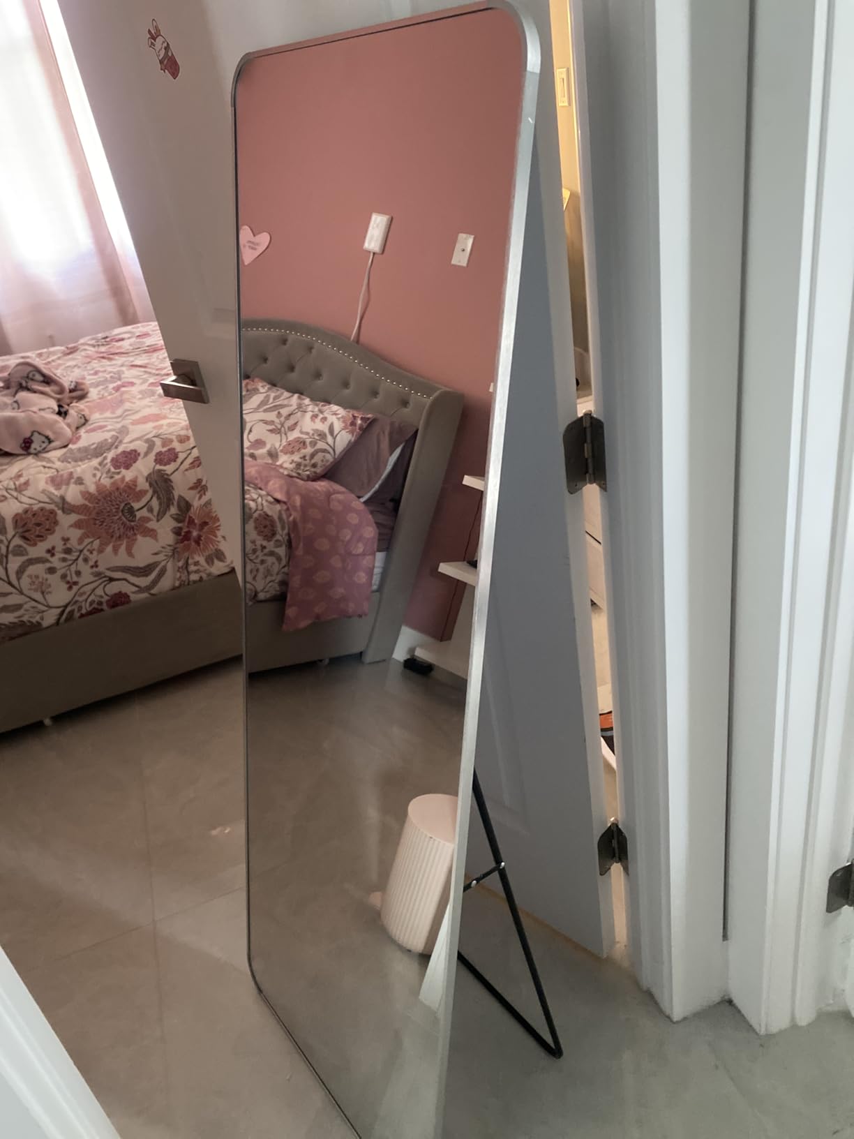 BEAUTYPEAK Black Full Length Mirror, 56