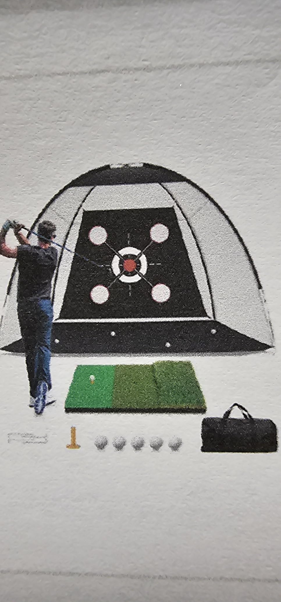 Golf Net with Practice Mat,Golf Hitting Aid Nets 10x7FT for Backyard Driving Chipping Training Swing with Target Mat Balls for Outdoor Indoor，Gifts for Men Dad Him and Golfer customer photo 2