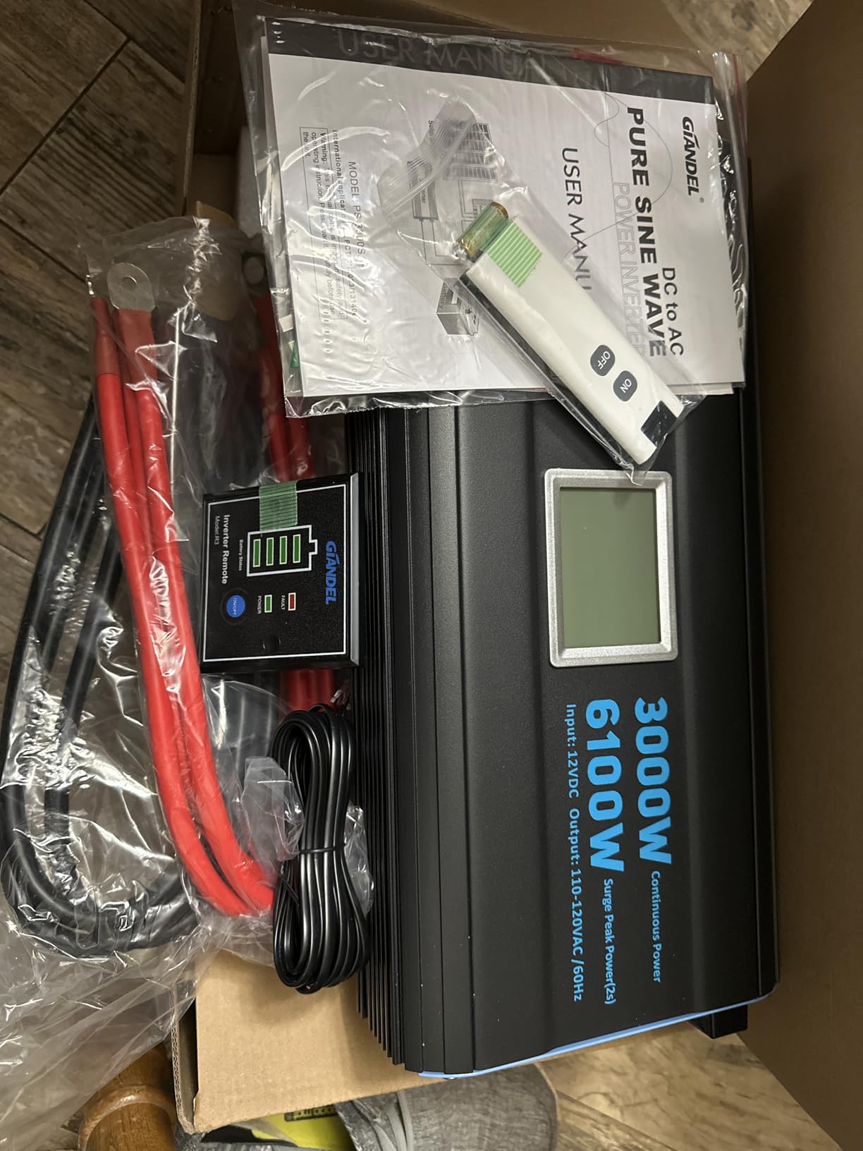 GIANDEL 4000W Pure Sine Wave Power Inverter 12V to 120V AC,7000W Max,Compatible with LiFepo4 Batteries,Dual Remote Control,GFCI Outlets, RV Campers Off-Grid Solar Systems customer photo 2