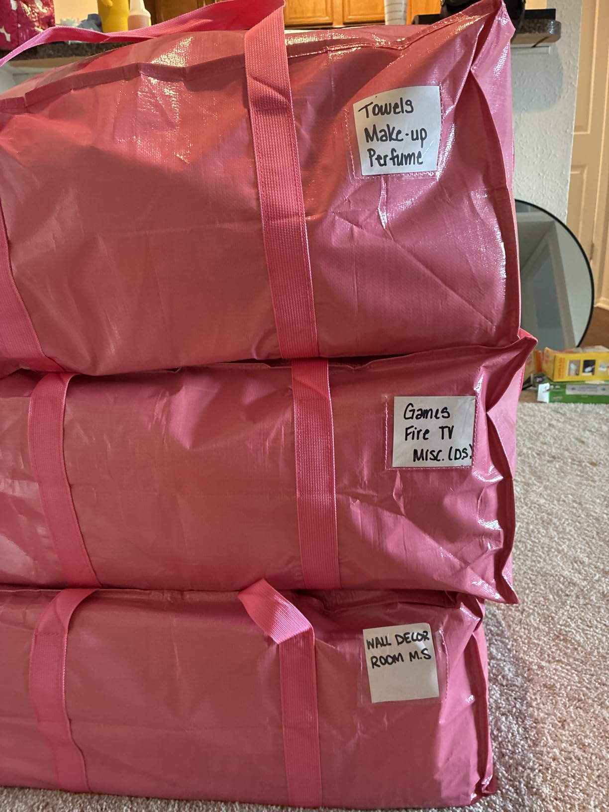 6 Pack Extra Heavy Duty Large Moving Bags with Strong Zipper, Dark Blue customer photo 1