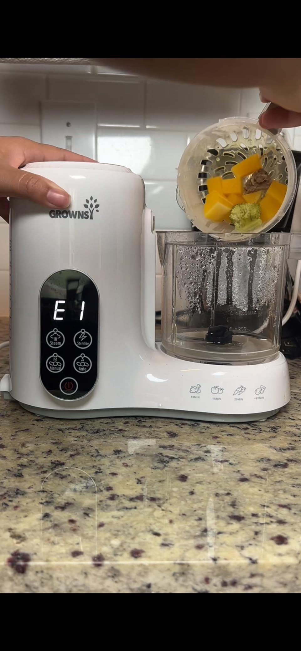 Grownsy Baby Food Maker, Steamer & Blender Baby Food Processor, White customer photo 1