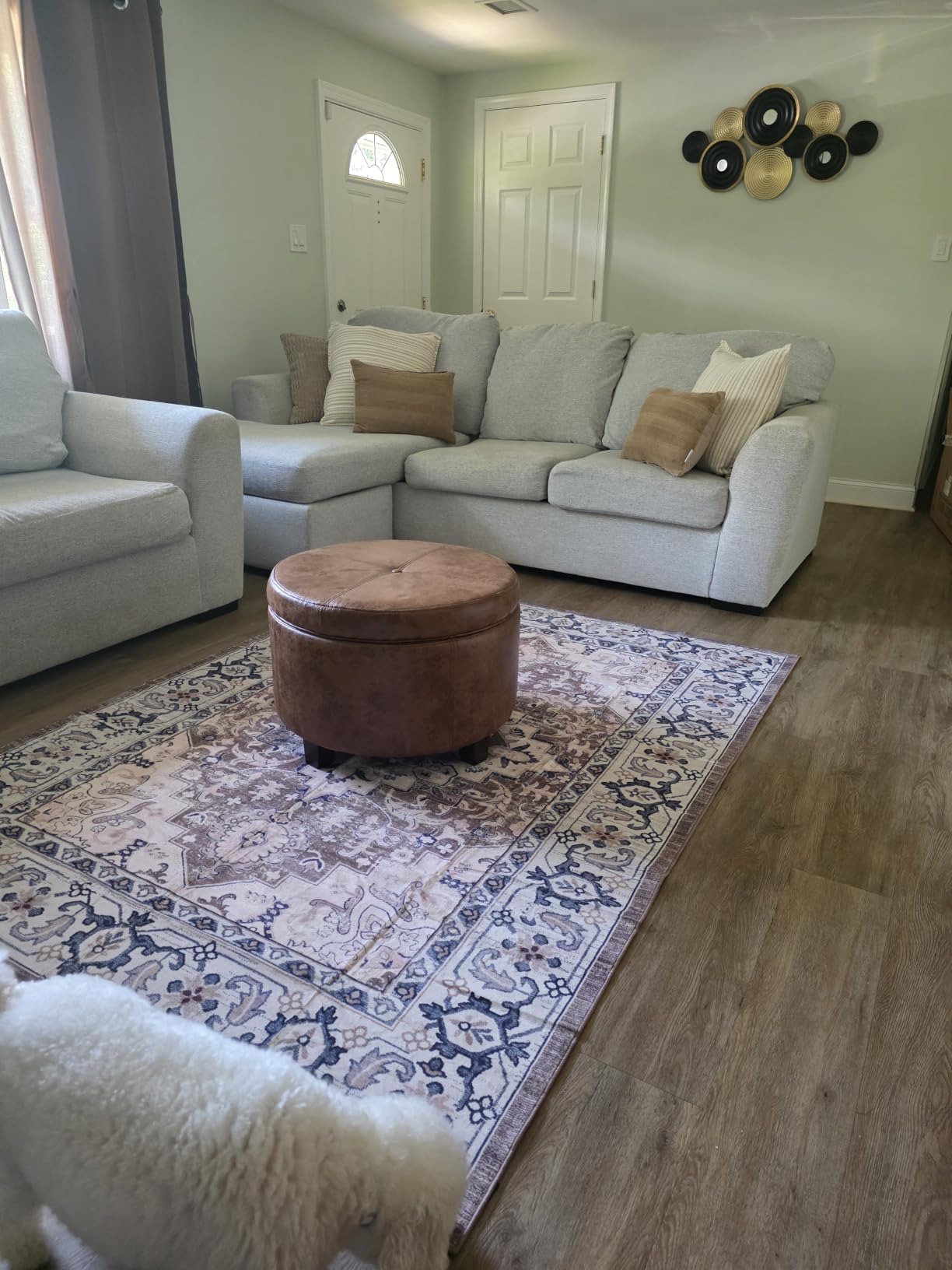 Lofus 5x7 Area Rugs for Living Room Bedroom, Soft Boho Carpet Floral Brown customer photo 2