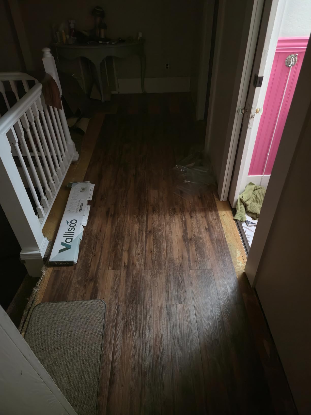 VallisCo Peel and Stick Vinyl Flooring 36 Pack 54 Sq.Ft, Waterproof Vinyl Flooring Peel and Stick for Office, Living Room, Bathroom, Kitchen - Unique Design, Easy to Install Floor, Brown customer photo 2