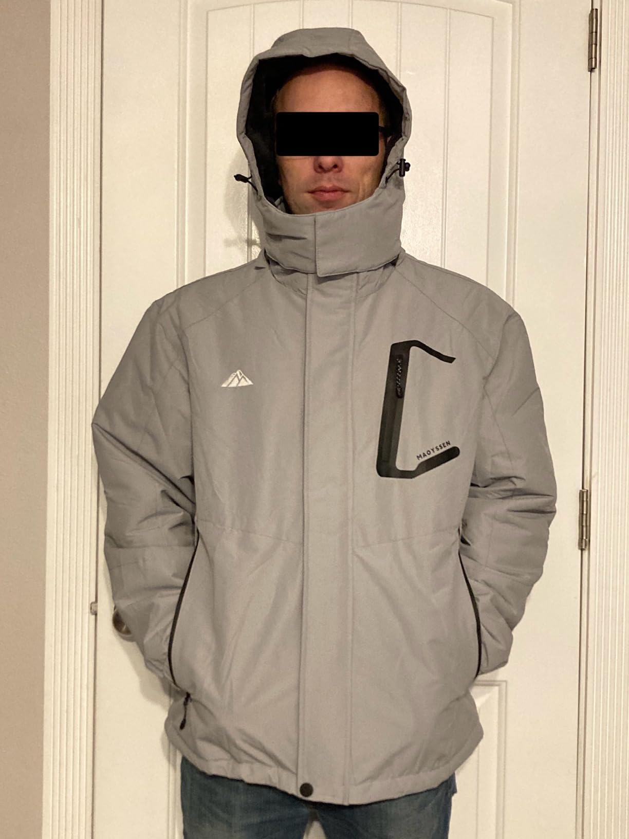 Men's Mountain Ski Jacket Waterproof Winter Coat Warm Snowboarding Jacket Snow Windbreaker Hooded for Hiking customer photo 1