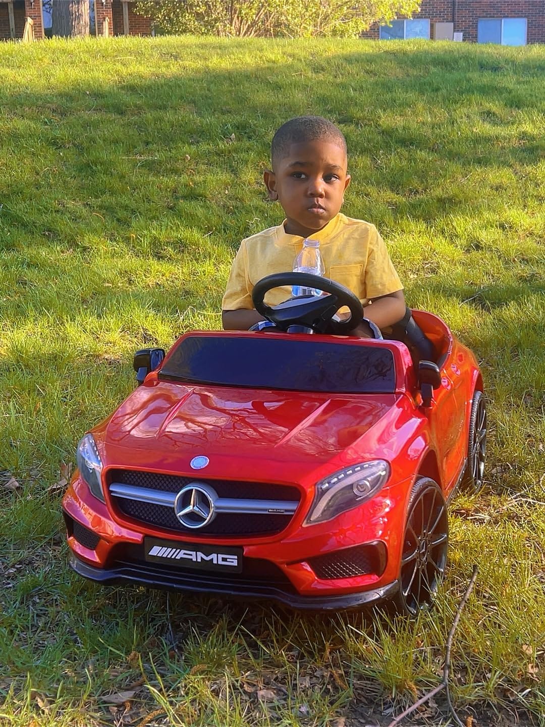 12V Kids Ride On Car with 2.4G Remote Control,Battery Powered Electric Car Ride On Vehicle Double Doors, Safety Belt,LED Light (SC-Black) customer photo 2