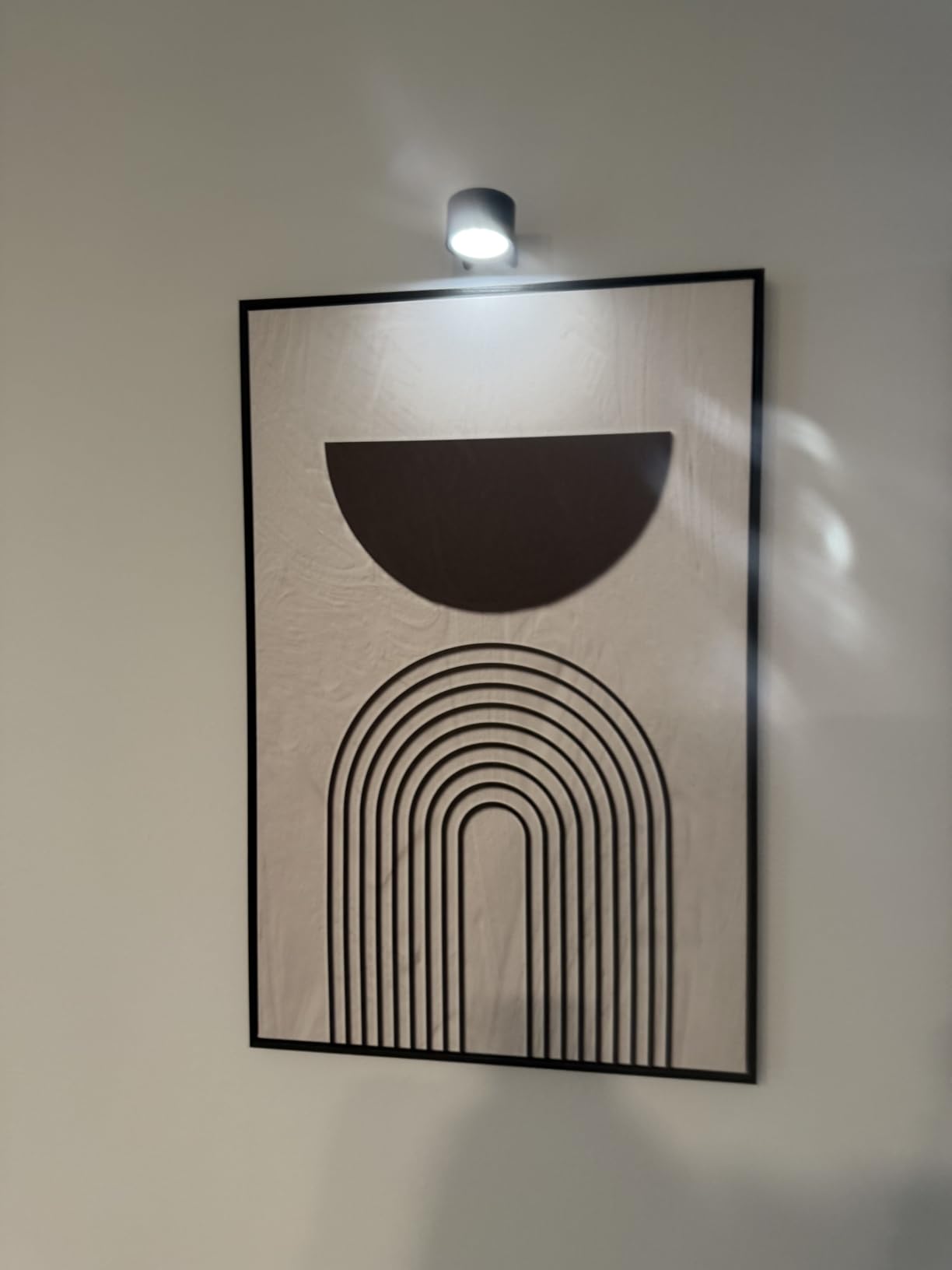 Large Framed Boho Black White Abstract Wall Art for Living Room, 24x36 In customer photo 1