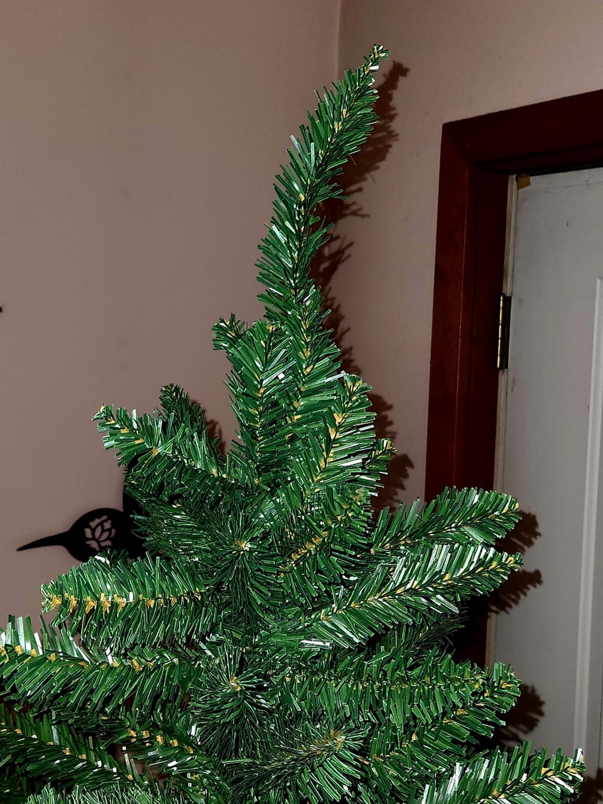 Best Choice Products Unlit Pencil Christmas Tree, 7.5ft Premium Artificial Tree, Realistic Spruce Holiday Decor w/ 1,075 Branch Tips, Metal Base customer photo 2