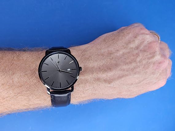 CHEETAH Minimalist Waterproof Quartz Watches for Men with Leather Strap, Auto Date customer photo 1