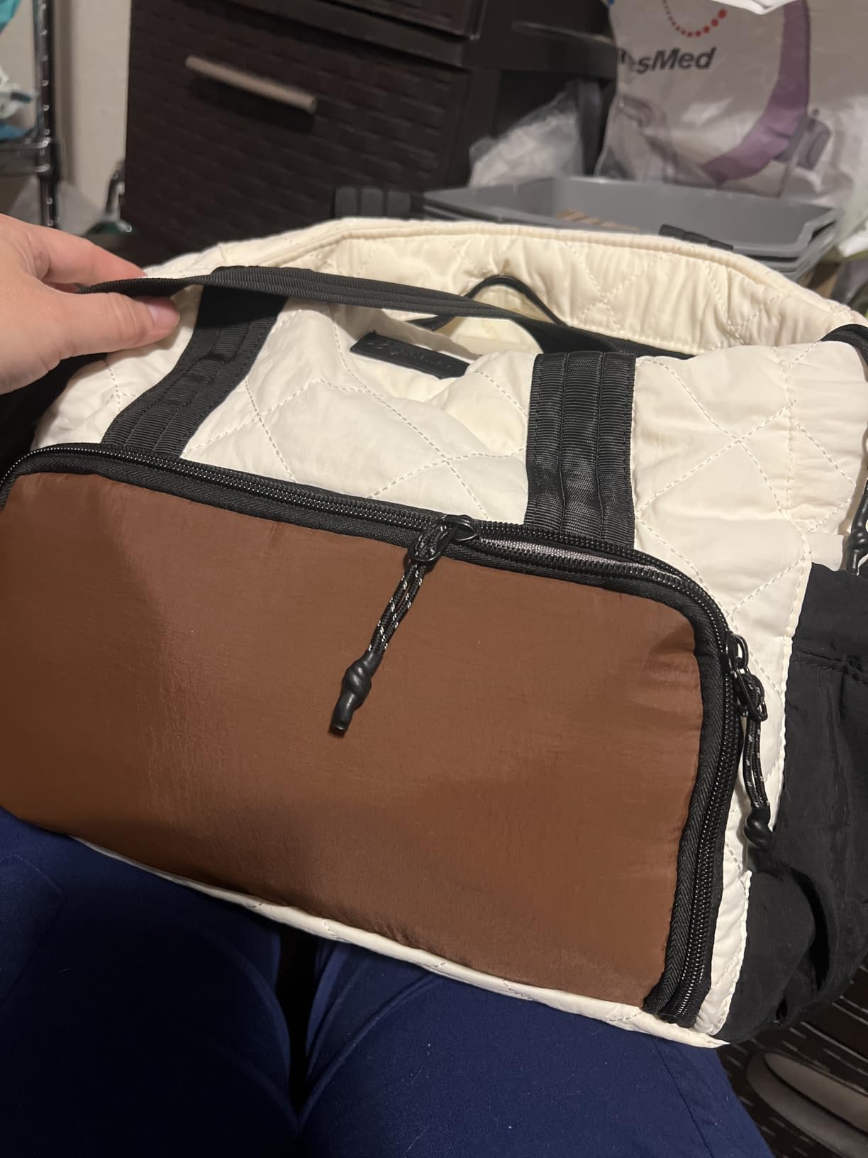 LOVEVOOK Laptop Bag for Women, 15.6 Inch Work Bags for Women, Vintage Leather Laptop Tote Bag, Waterproof Computer Bags with Clutch Purse, Large Capacity Briefcase, Business Office Handbag for Work customer photo 1