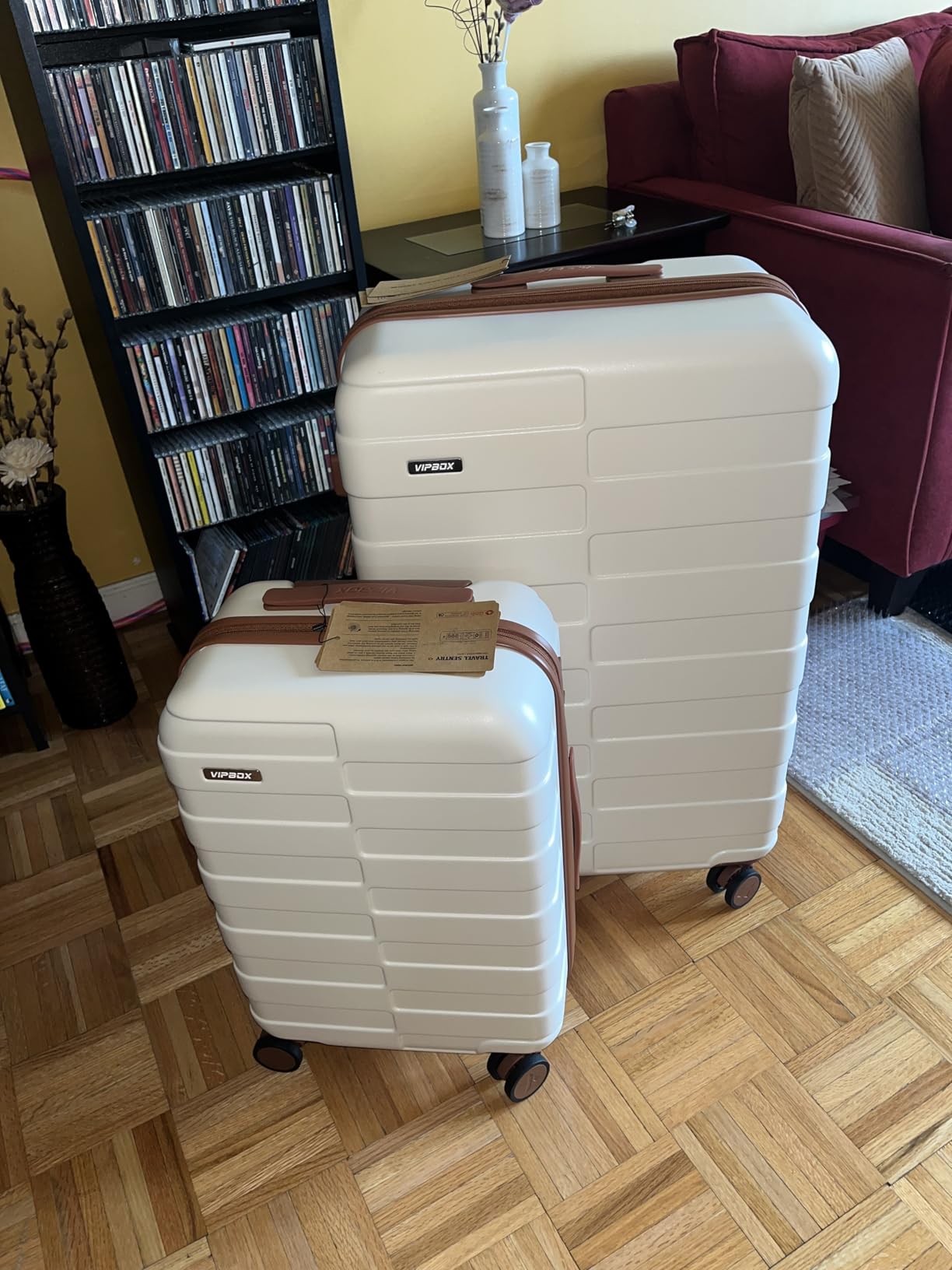Vipbox Suitcase Set 3-Piece Hardside PC Suitcase with Wheels, Forest Green customer photo 1