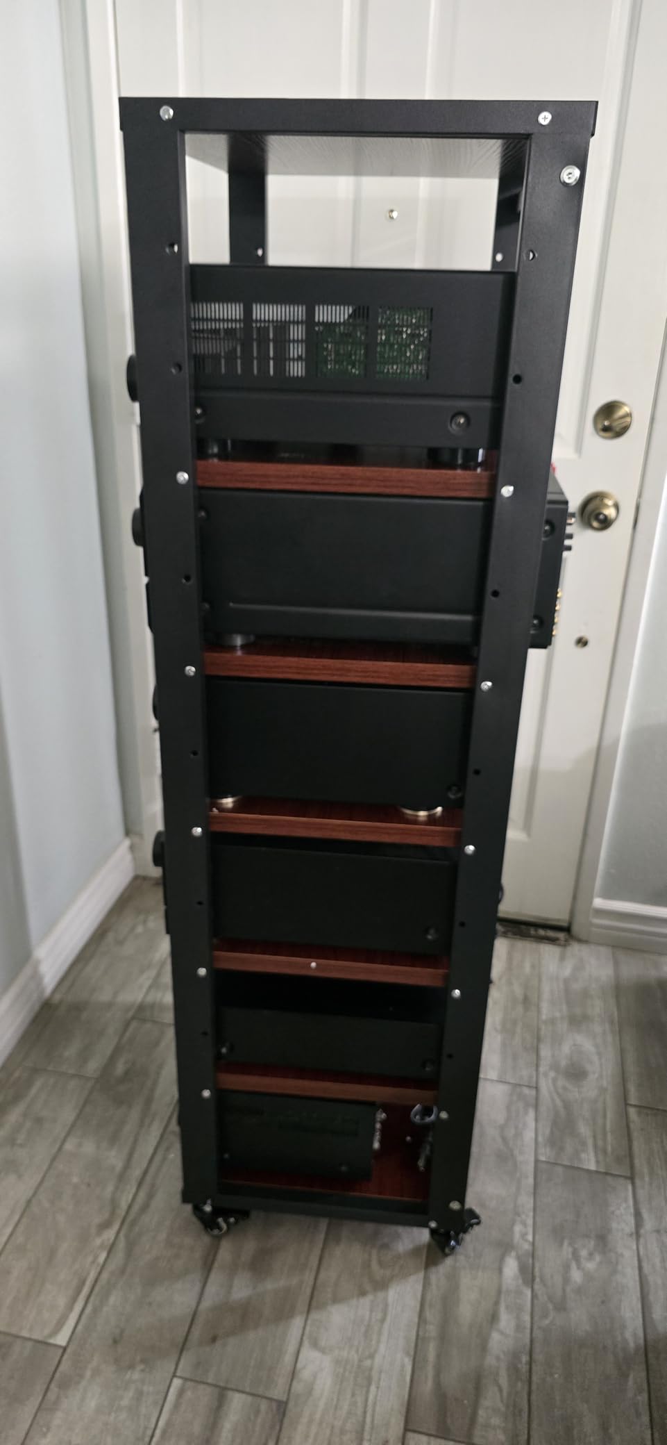7-Tier Heavy Duty Audio Component Rack, Stereo Rack AV Media Stand Cabinet customer photo 1