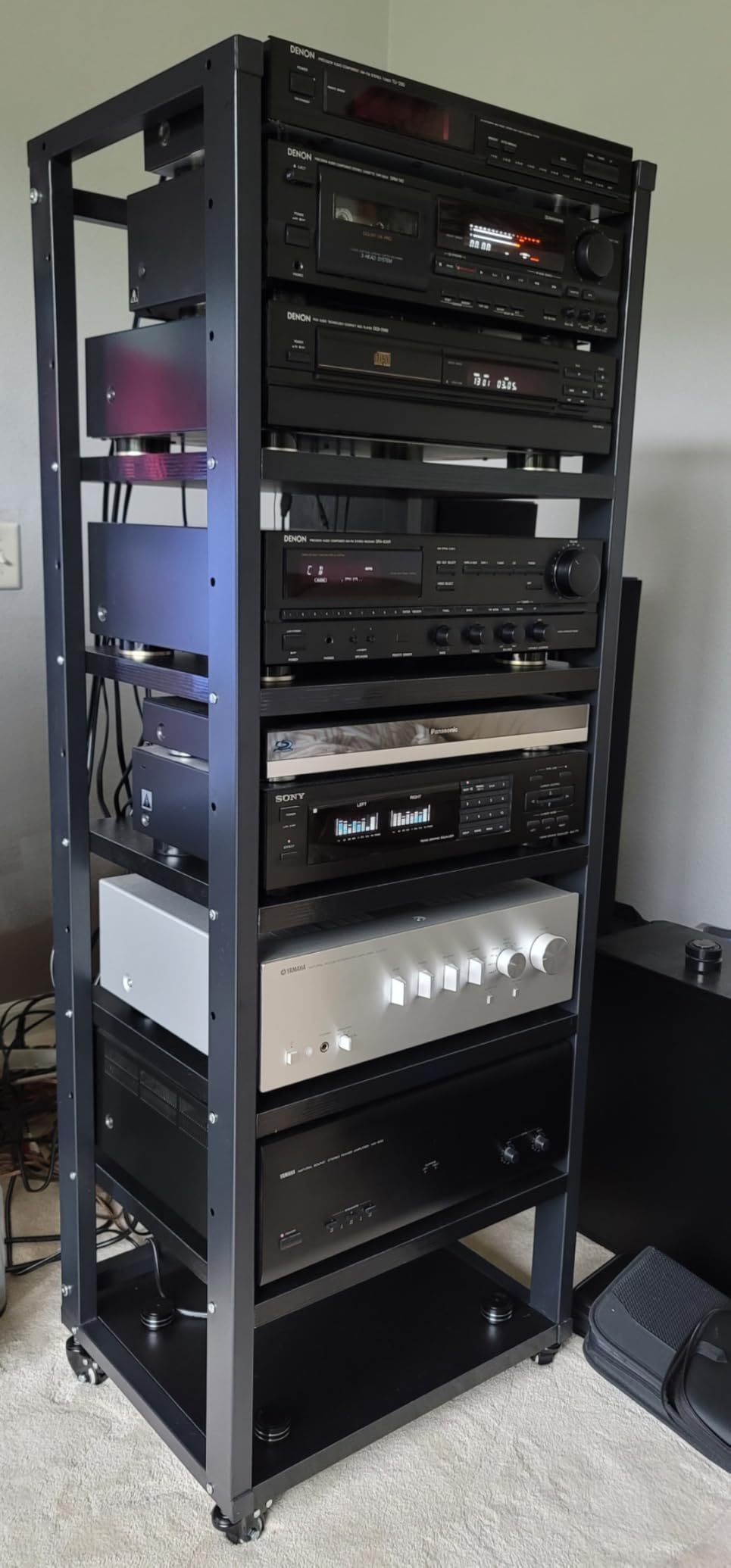 7-Tier Heavy Duty Audio Component Rack, Stereo Rack AV Media Stand Cabinet customer photo 2