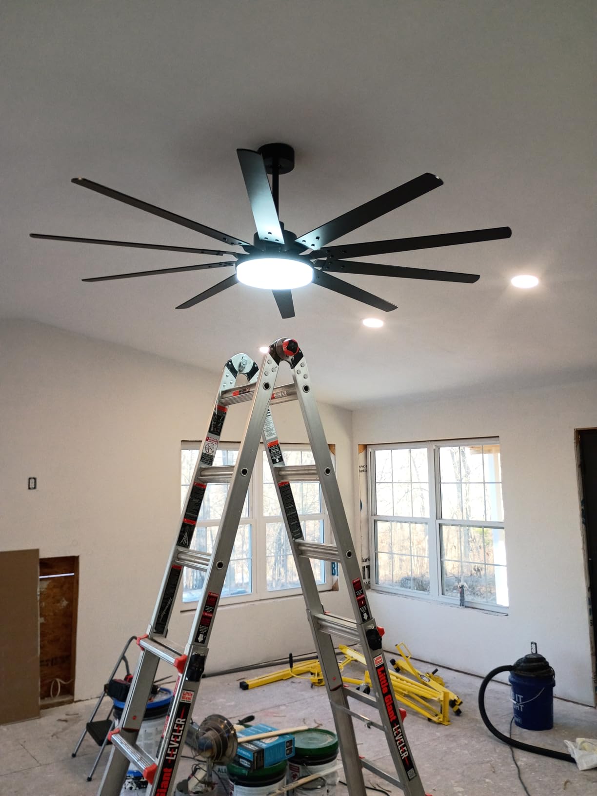 Fanbulous 72 inch Large Ceiling Fans with Lights and Remote, 32W LED light customer photo 2