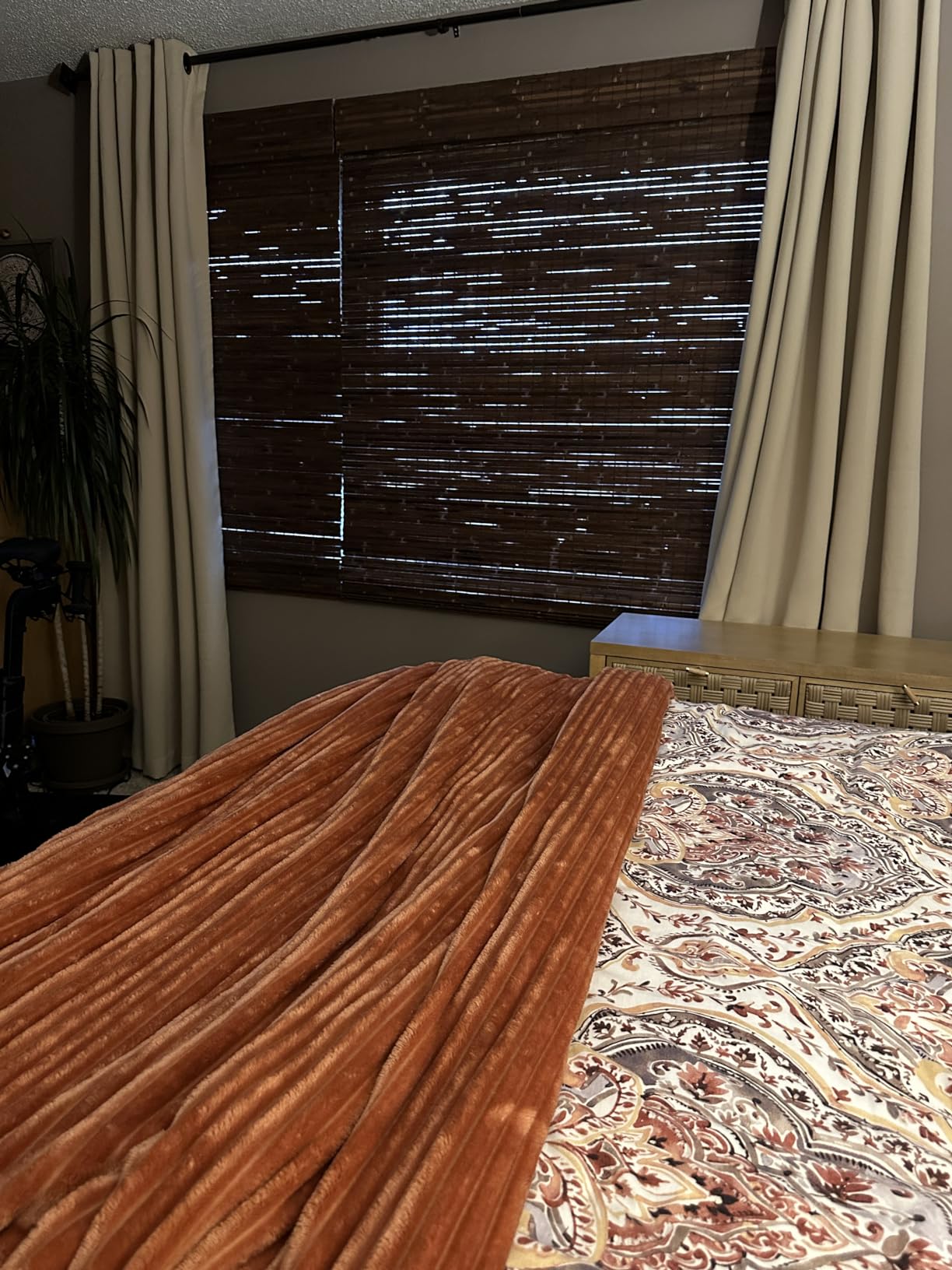 Cordless Woven Wood Roman Shades, Bamboo Shades Sizes 20 to 72 Wide and 24 to 72 High, Bamboo Mesh Natural customer photo 1