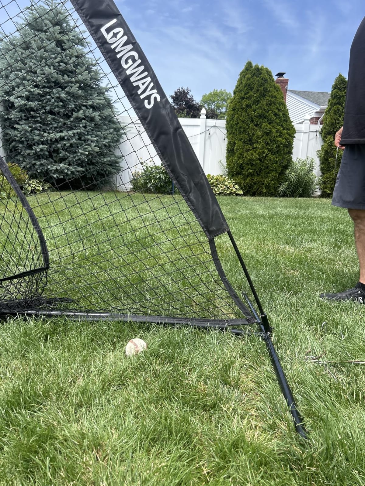 7x7ft/8x8ft Baseball Softball Net with Steel Frame for Batting, Hitting, Pitching, Portable Baseball Batting Net with Carry Bag, Great for All Levels customer photo 2