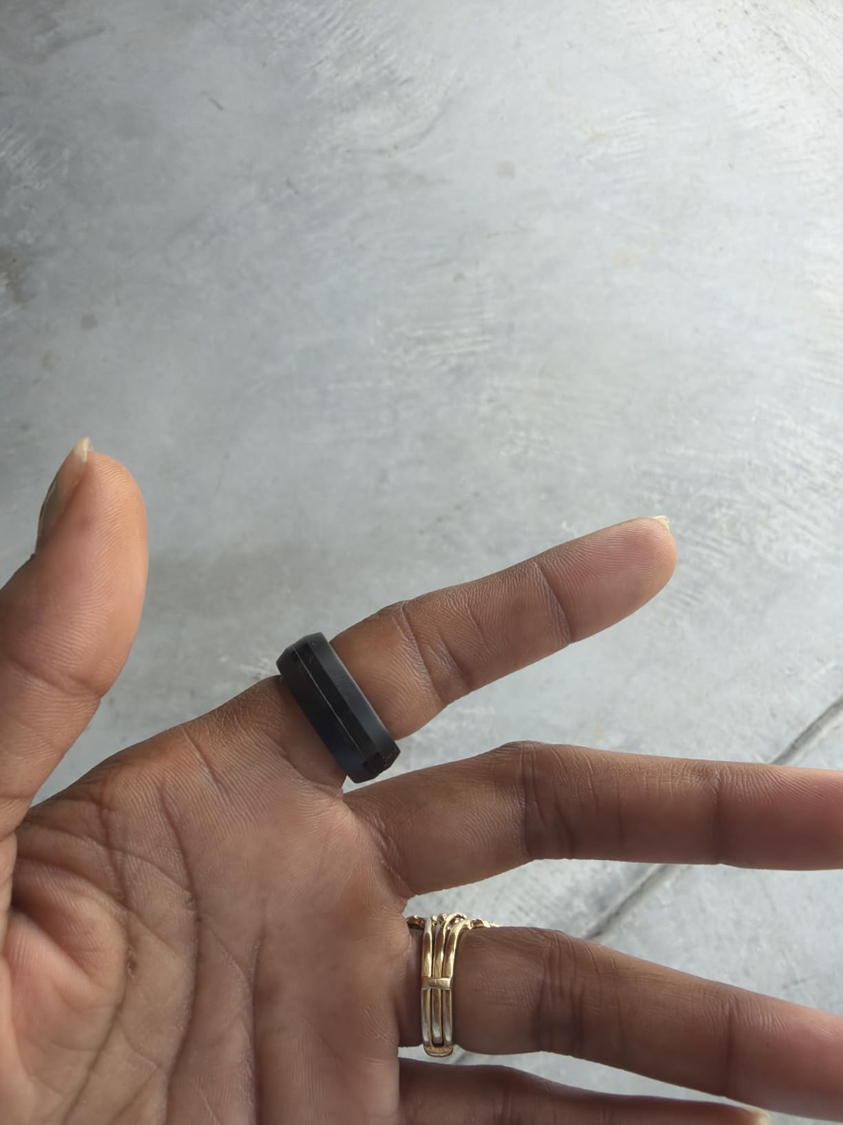 RENPHO Lynx Smart Ring, Subscription-Free App, Silver, Size 8 customer photo 2