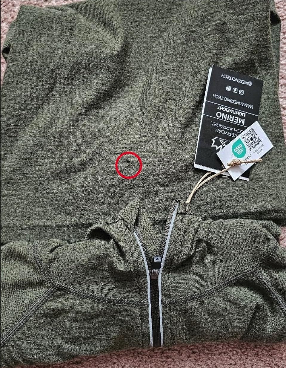 100% Merino Wool Hoodie Men - Slim Fit Quarter Zip Thermal Base Layer Top customer photo 2