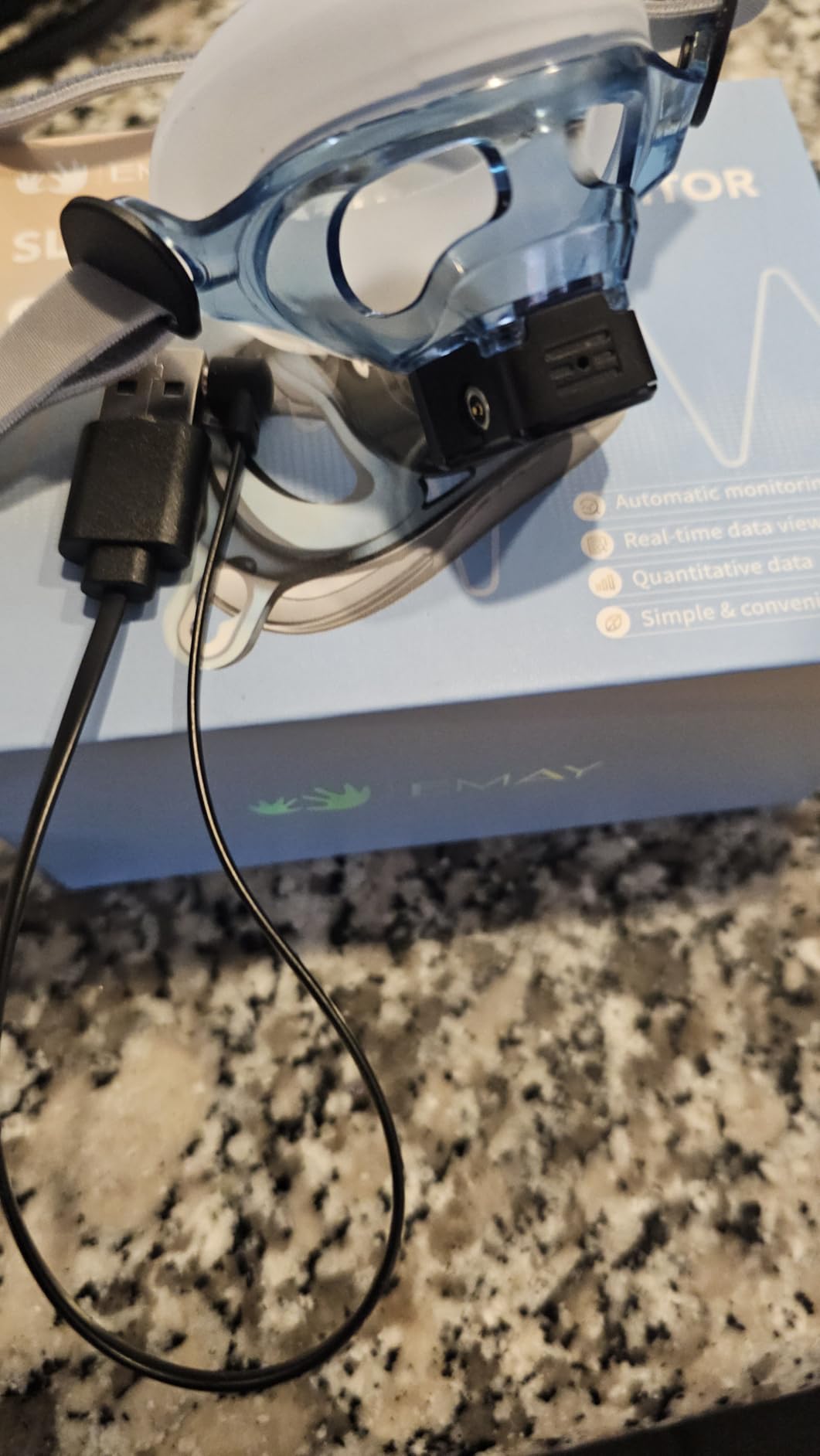 EMAY Sleep Breathing Monitor for Airflow Tracking | Record Breathing Continuously On the App | Monitor Sleep Quality and Respiratory Events | Generate Professional Sleep Report with Data Analysis customer photo 1