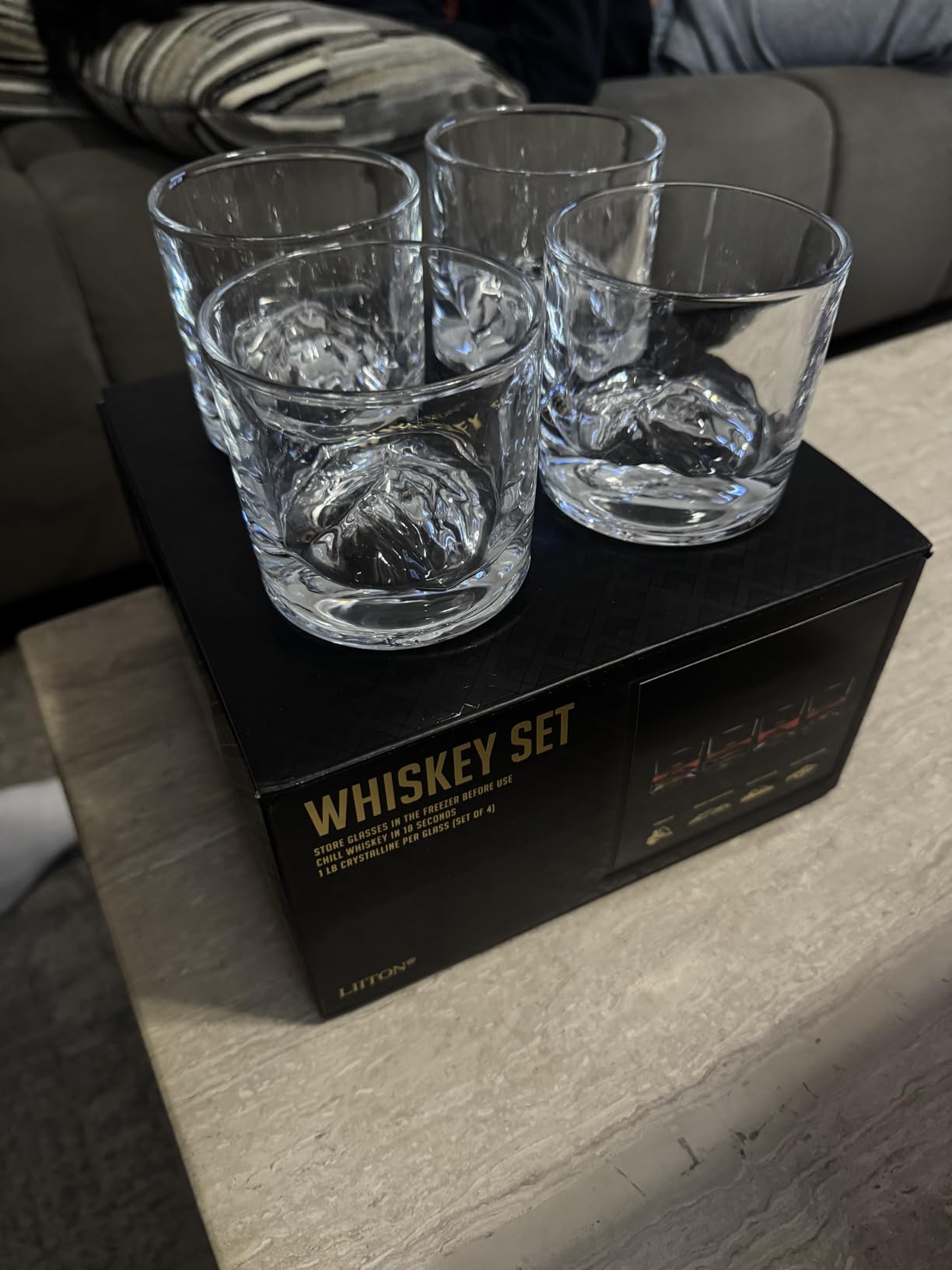 LIITON American Peaks Old Fashioned Whiskey Glasses, Set of 4, Mens Gift customer photo 2