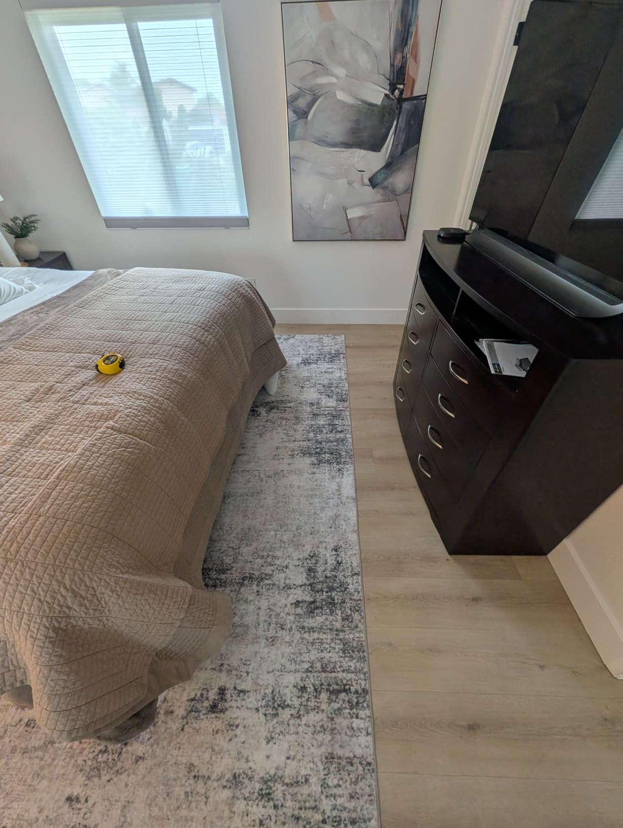 8x10 Washable Area Rug for Living Room Bedroom: Non-Slip Modern White Gray customer photo 1