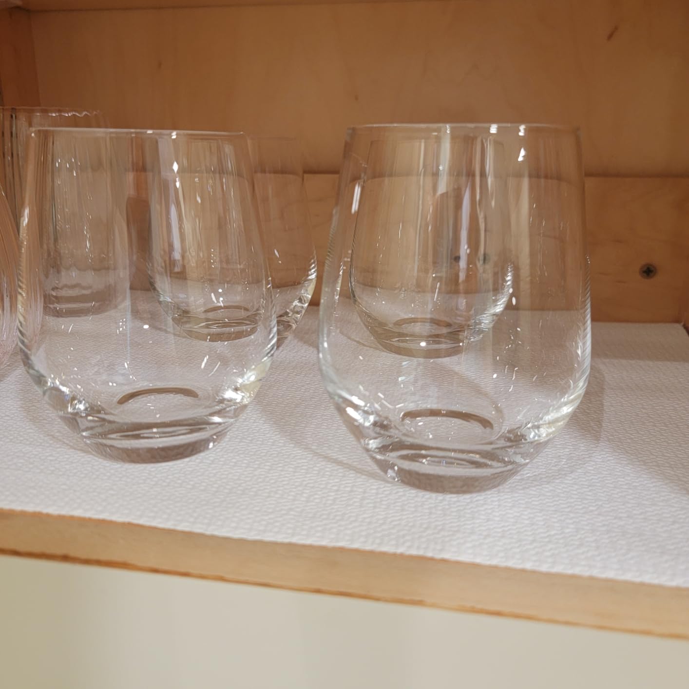 OJA Wine Glasses Set, Crystal Stemless Red Wine Glass, Set of 4, 15 oz customer photo 1