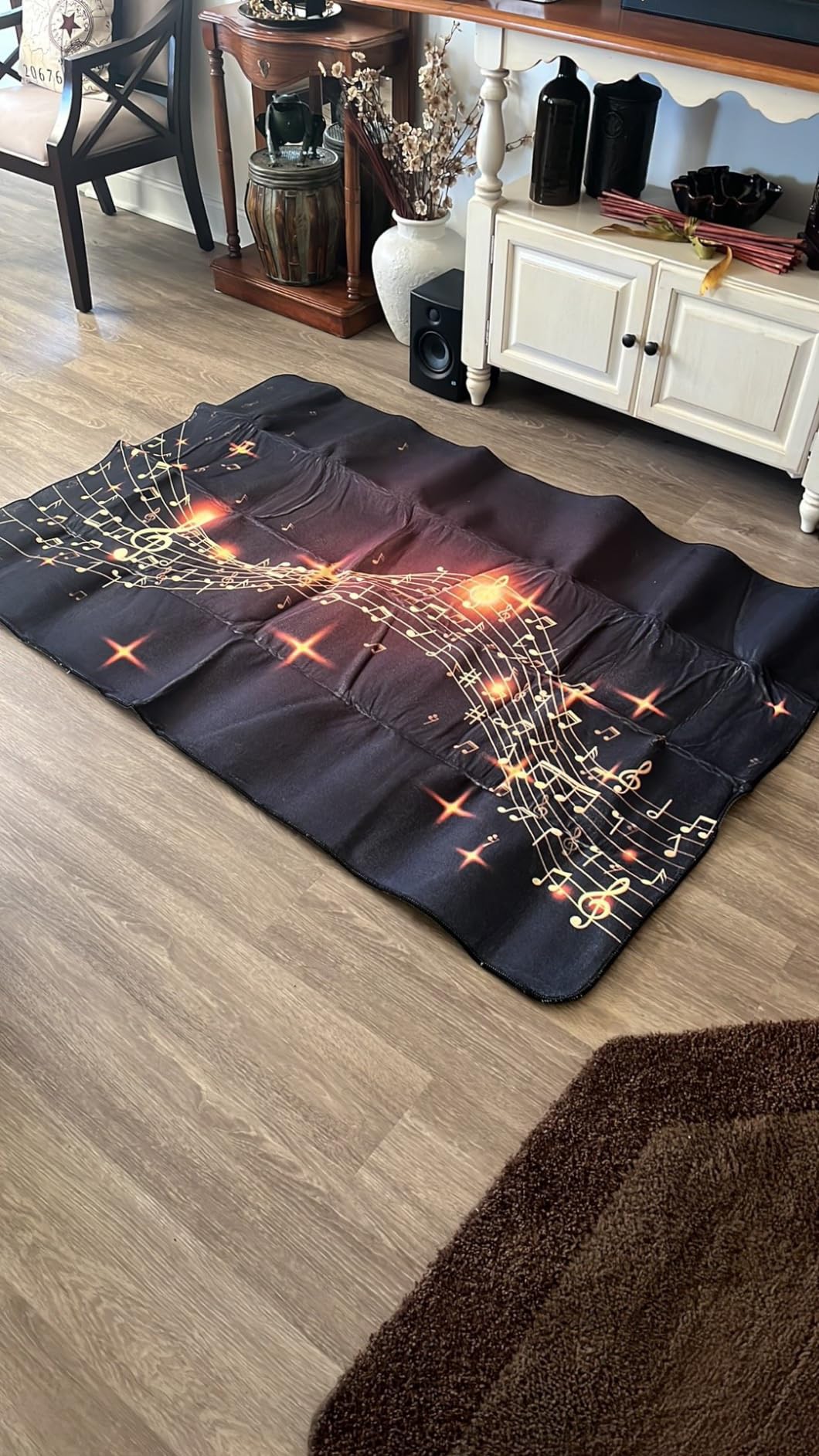 Drum Rug, 5X 6 Ft Drum Mat Carpet Music Rug with Non-Slip Bottom, Noise Reduction Electrical Pads for Drummers customer photo 1