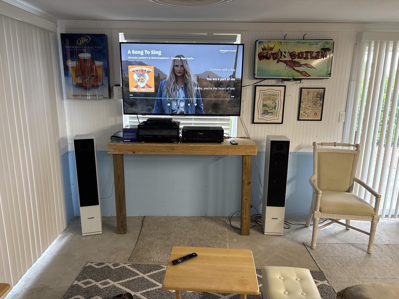 Rockville RockTower 68D Dark Wood Home Audio Tower Speakers Passive 8 Ohm customer photo 2