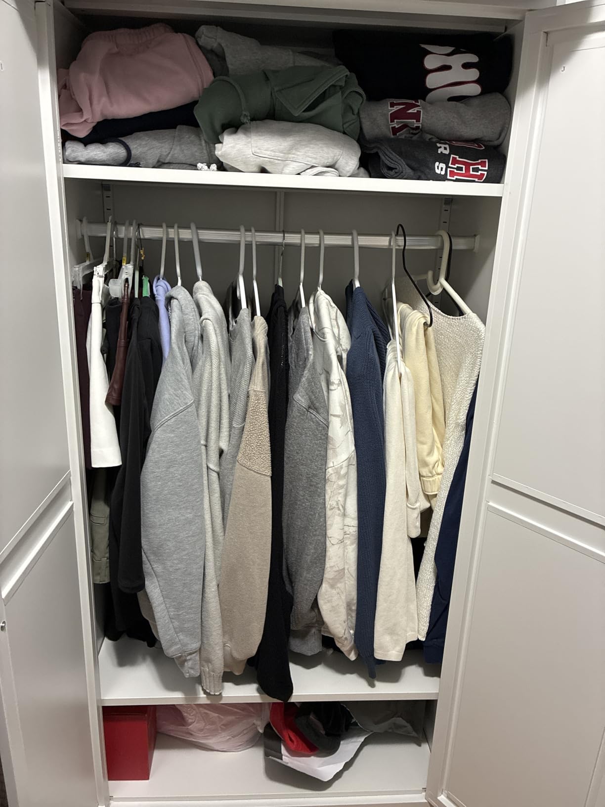 Metal Armoire Wardrobe Closet Storage Cabinet with Hanging Rod customer photo 1