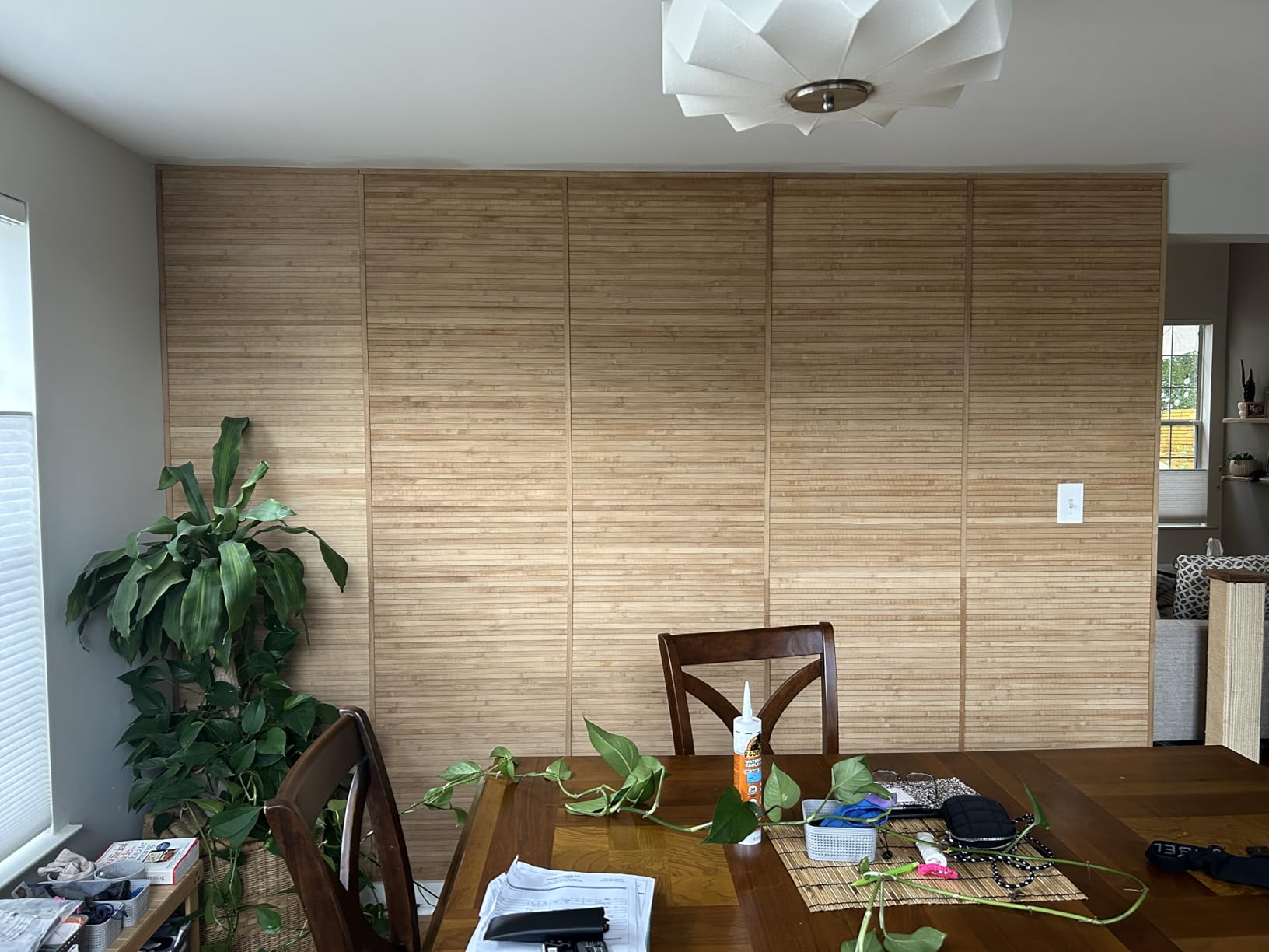 Art3d 48 x 96 in Natural Bamboo Wall Panel, 1-Pack, Light-Carbonized customer photo 1