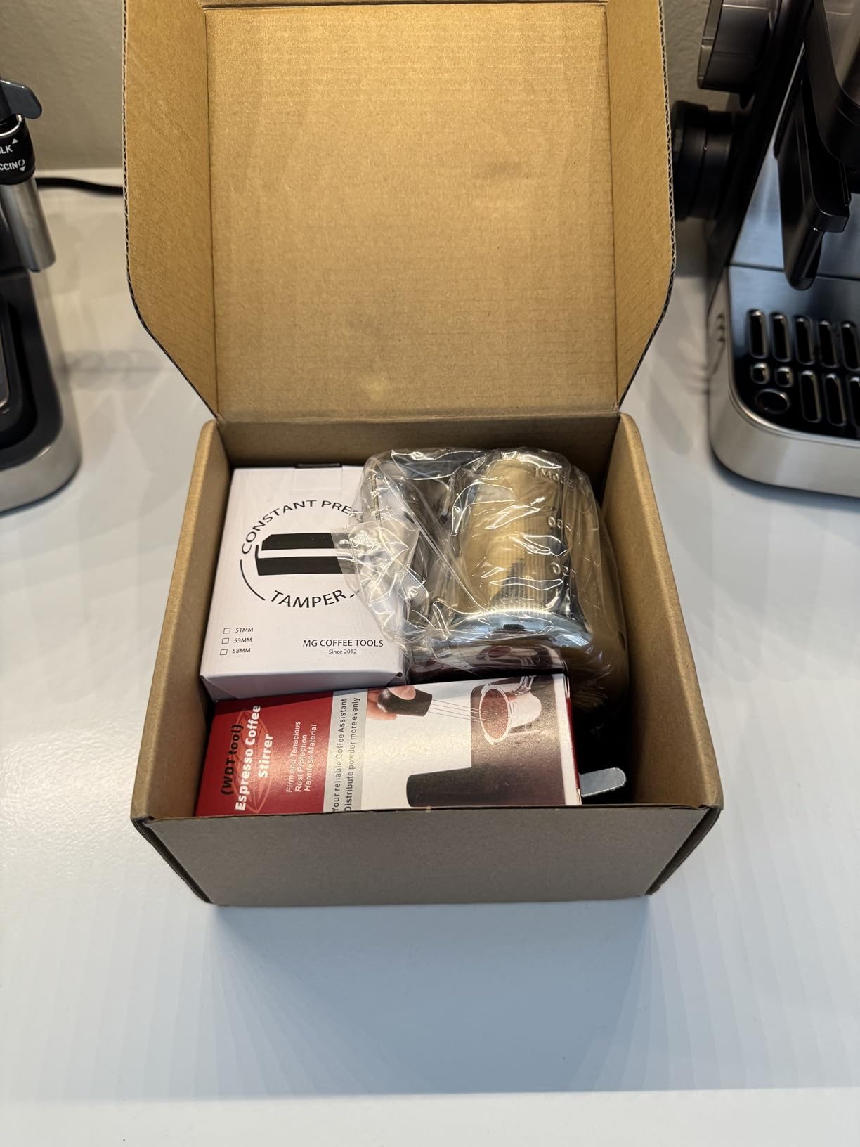 Y-Step 25 PCS Espresso Accessories Kit, Espresso Tamper Kit Coffee Tamper Set, 51mm Espresso Tamper with Spring Loaded Calibrated, 51mm Espresso Puck Screen and Dosing Funnel, WDT Tool, Latte Art Kit customer photo 2