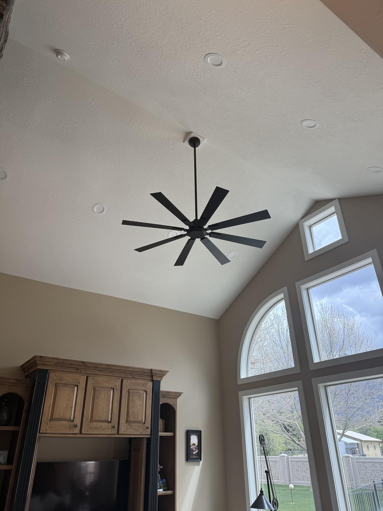 ZMISHIBO 65 Inch Ceiling Fan no Light with Remote, 6-Speed customer photo 2