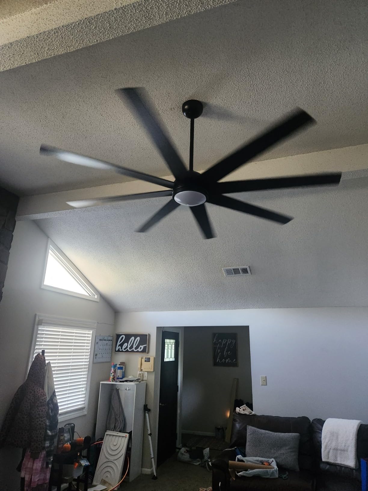 Fanbulous 60 Inch Ceiling Fans with Light and Remote, Black | 8 Blades Dual-Finish, 6 Speeds, 5000 CFM, Quiet DC Motor, 3CCT Adjustable, 24W LED light, for Bedroom, Living Room, Outdoor customer photo 2