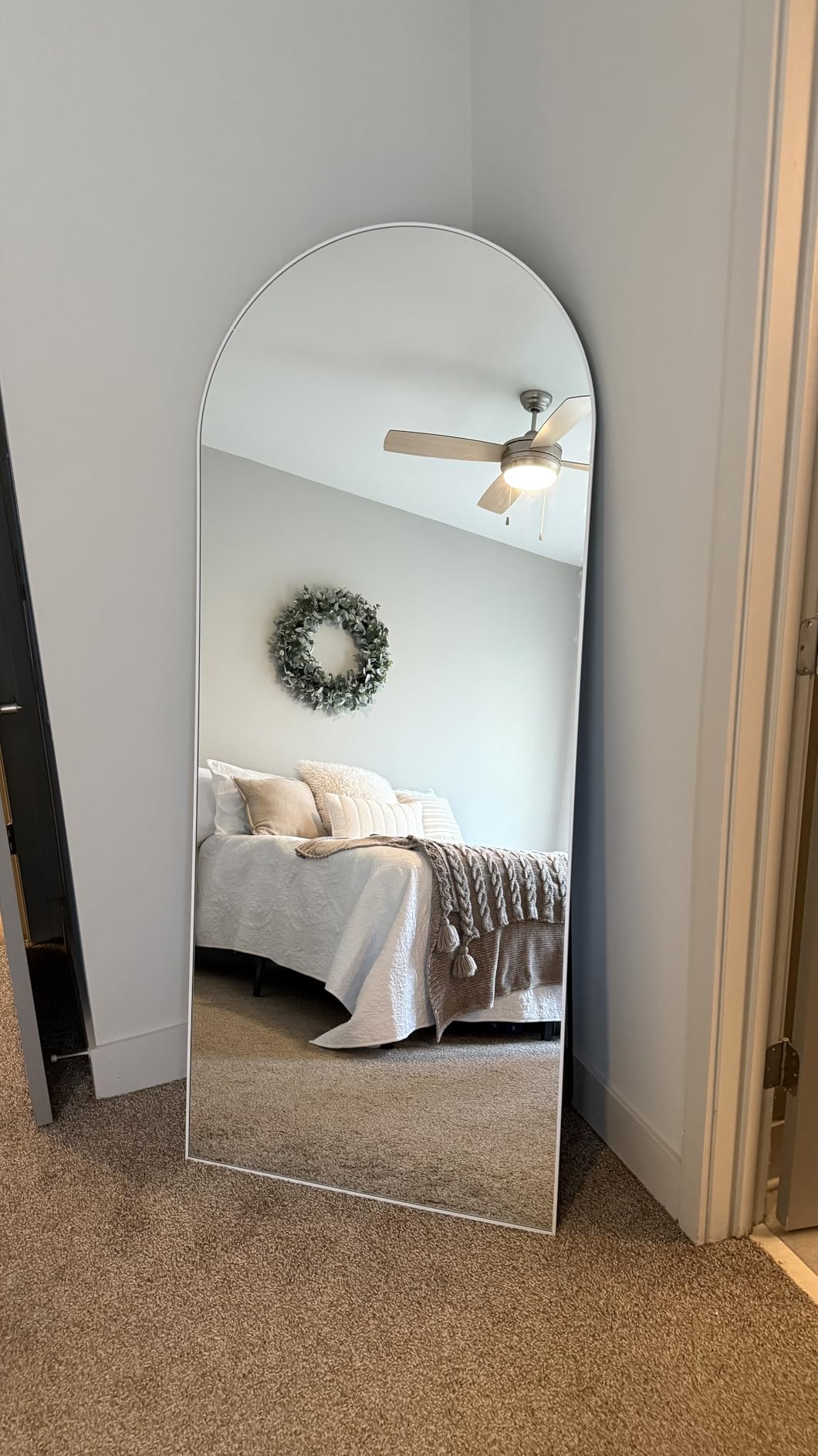 Dewfig Vintage Arched Wall Mirror, 30