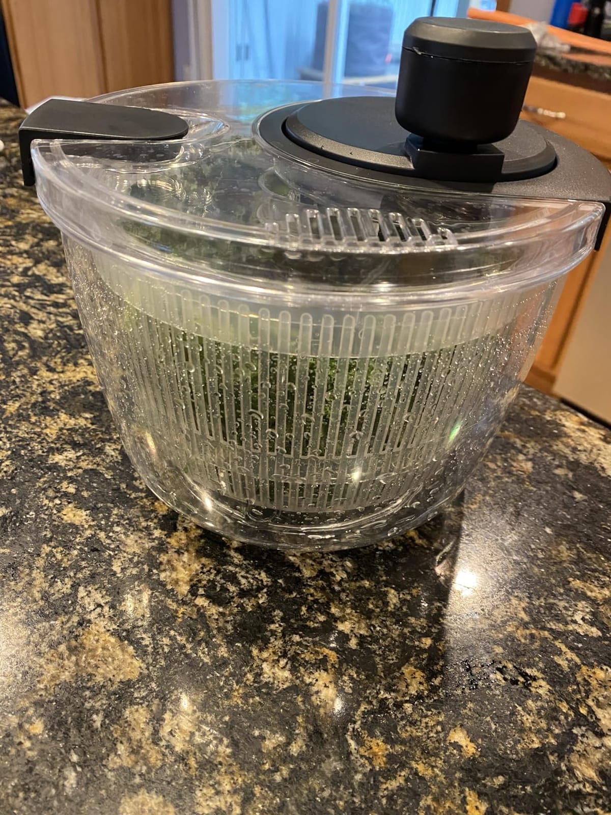 Cambom Salad Spinner Lettuce Spinner, Wash, Spin & Dry Salad Greens, Vegetable Washer Salad Dryer With Rotary Handle for Fruits & Vegetables, High Efficiency Vegetable Spinner Kitchen Gadget 3Qt White customer photo 1