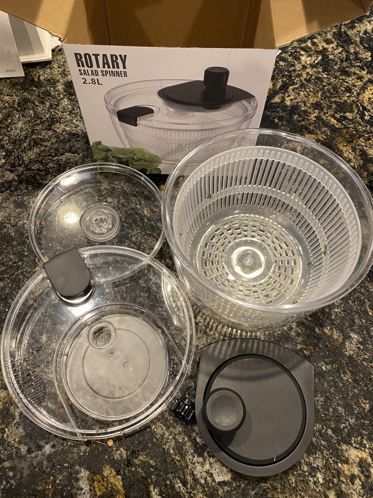 Cambom Salad Spinner Lettuce Spinner, Wash, Spin & Dry Salad Greens, Vegetable Washer Salad Dryer With Rotary Handle for Fruits & Vegetables, High Efficiency Vegetable Spinner Kitchen Gadget 3Qt White customer photo 2
