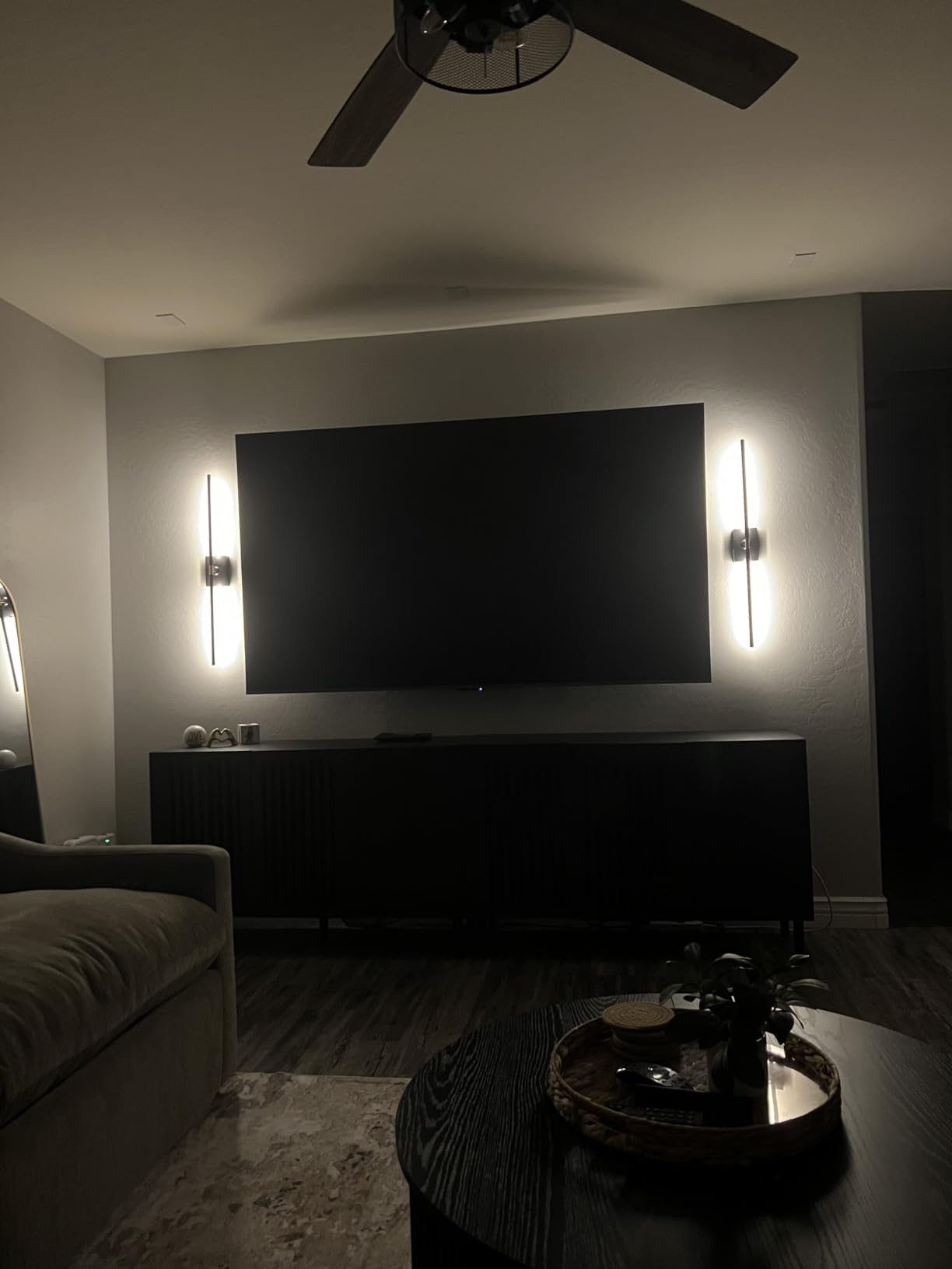 iThird Battery Operated Wall Sconces Set of 2, 10000mAh, Black customer photo 1