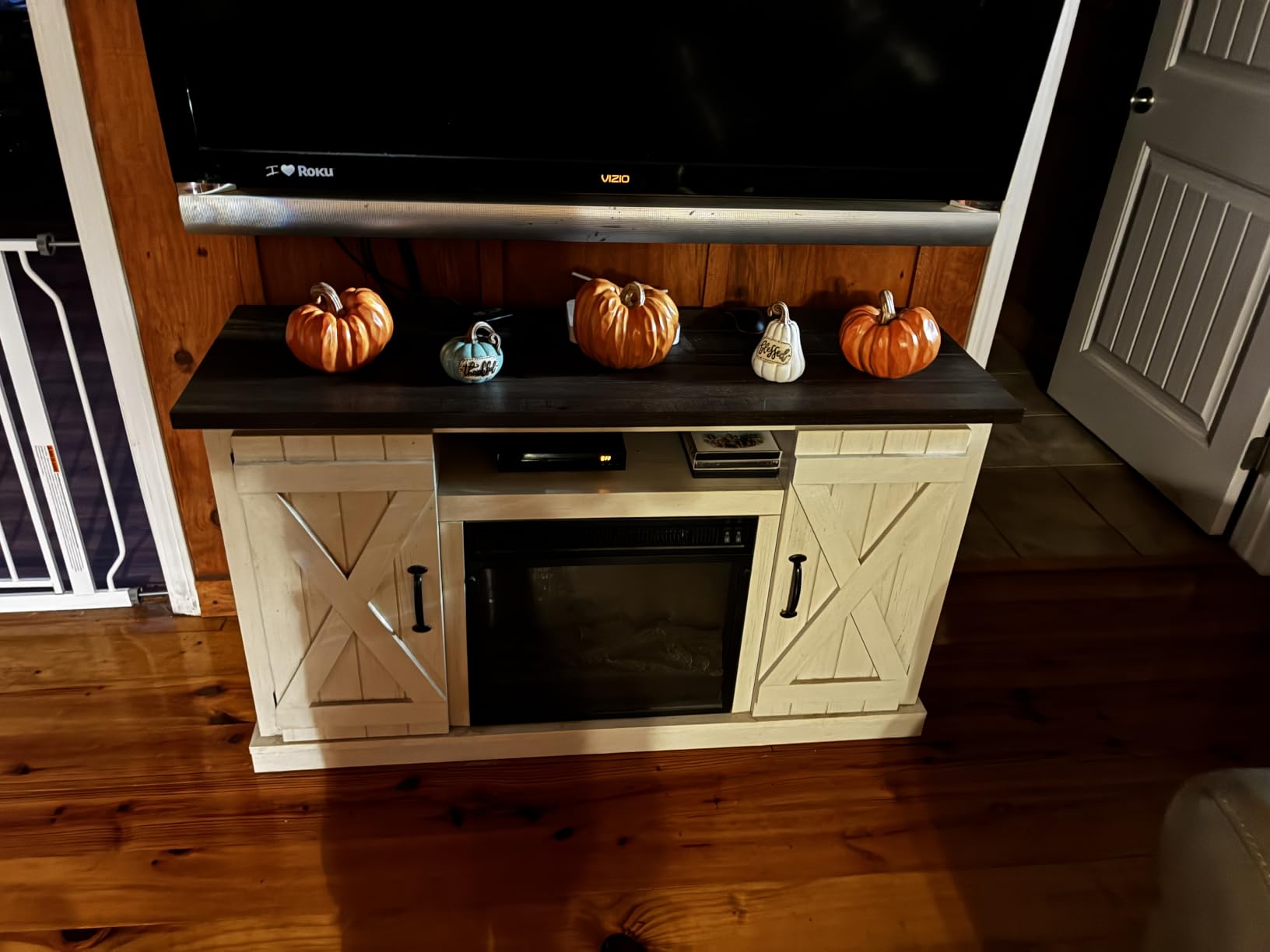 Valery Madelyn Fall Decorations for Home, Fall Pumpkin Decor, Set of 3 Resin Pumpkins Decorations Indoor, Decorative Pumpkins Autumn Thanksgiving Table Decor, 5 inch customer photo 2