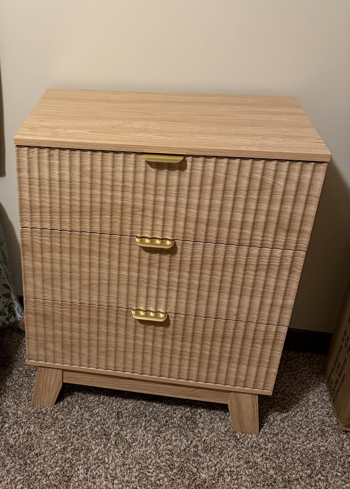 Xixini Fluted Nightstand, 24