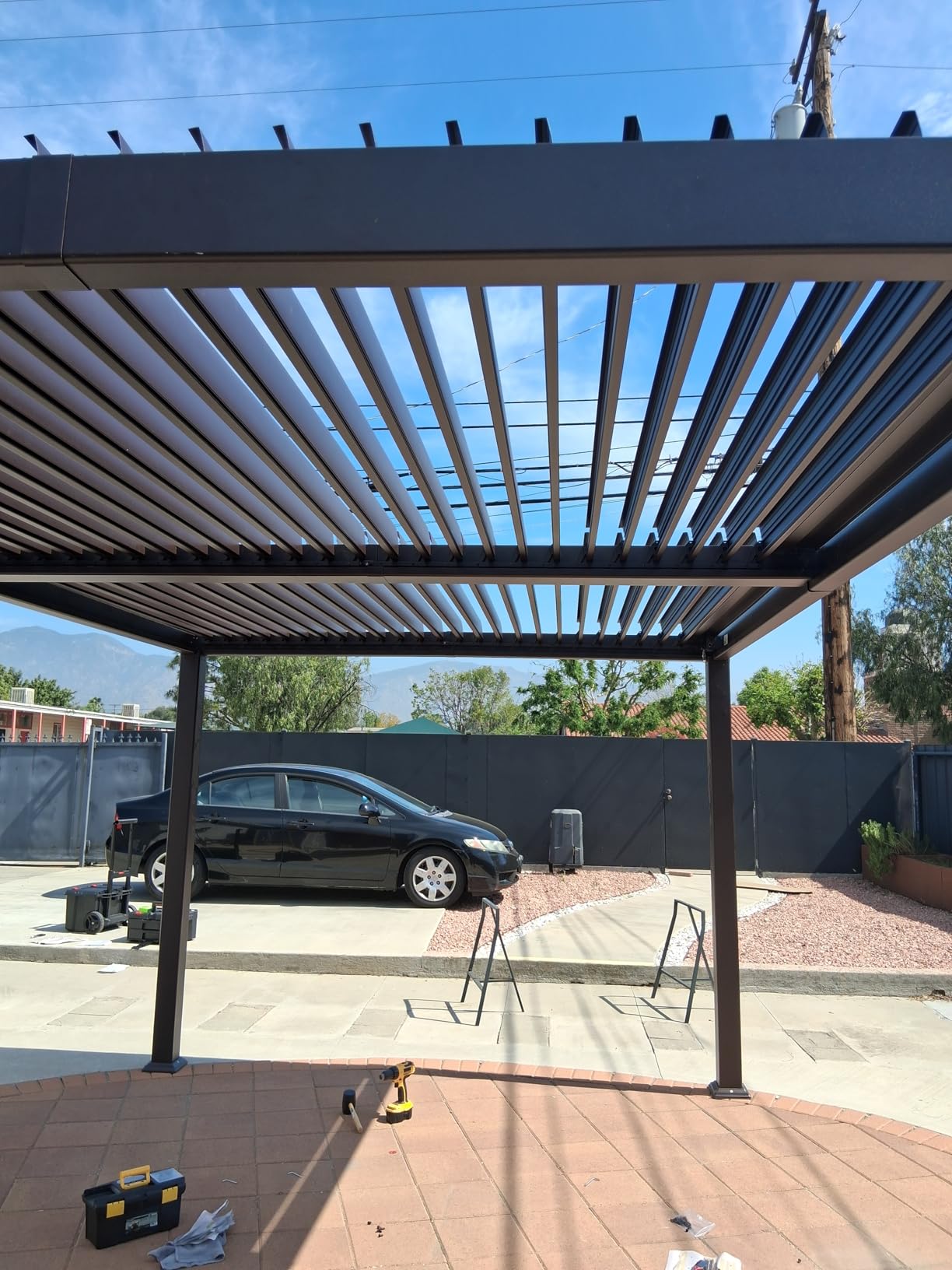 PURPLE LEAF Outdoor Louvered Pergola 10' x 12' Patio Aluminum Gazebo Bronze customer photo 2