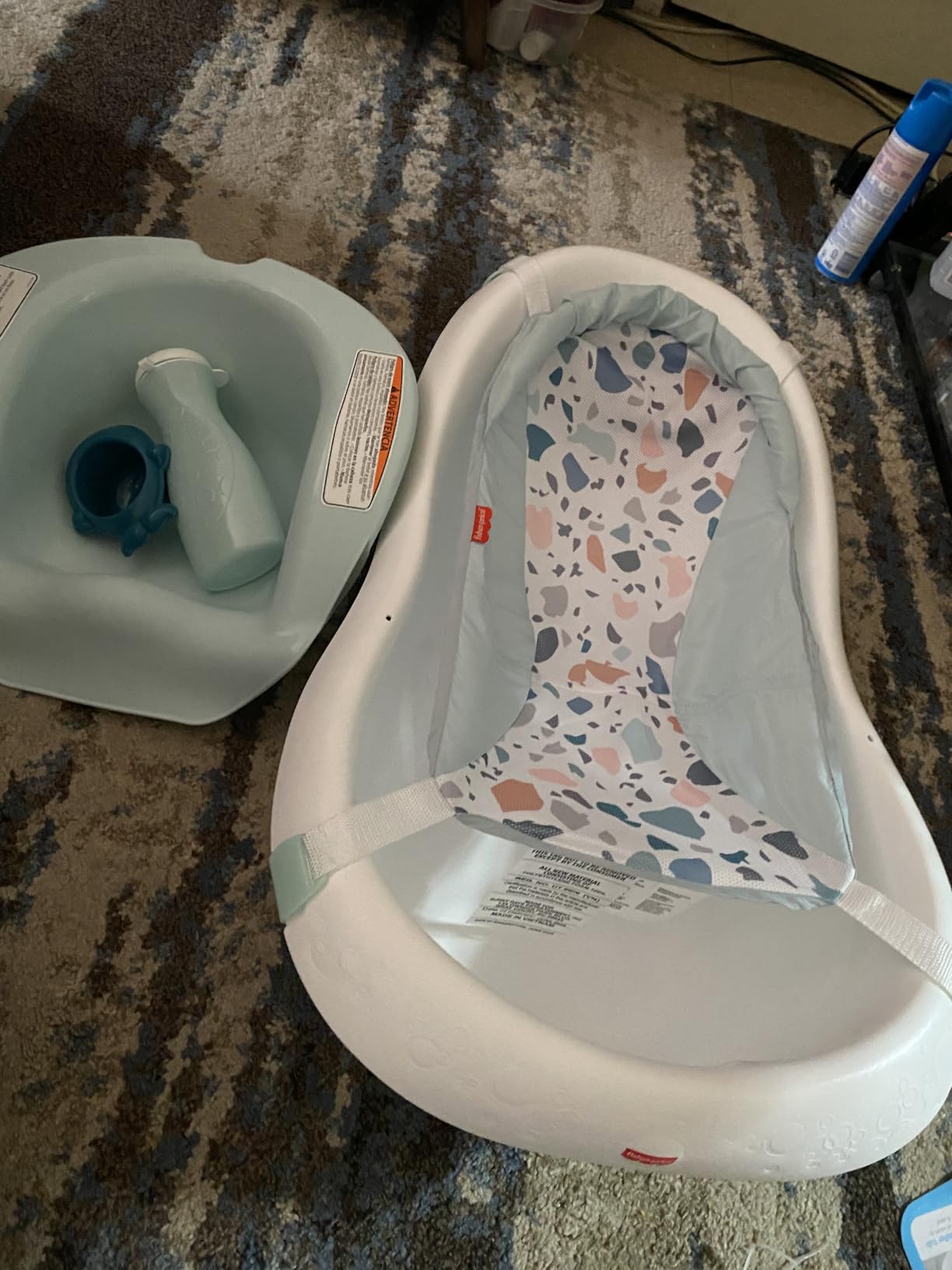 Fisher-Price™ Baby to Toddler Bath 4-in-1 Sling 'N Seat Tub with Removable Infant Support and 2 Toys, Pacific Pebble customer photo 1